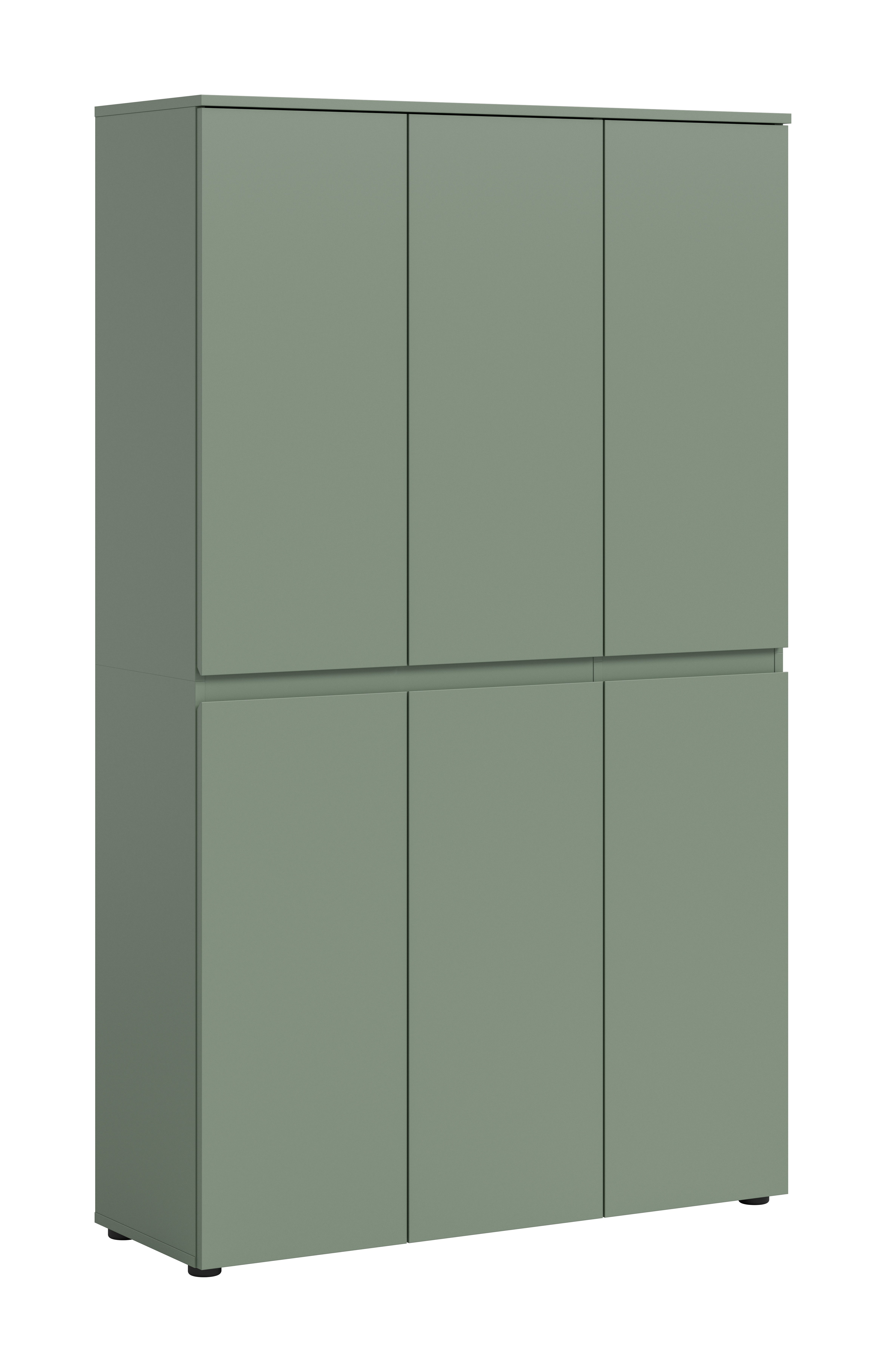 furnling Mehrzweckschrank Sarca 1 Kleiderstange, 6 Türen, 18 Fächer, Universalschrank, Höhe 175 cm