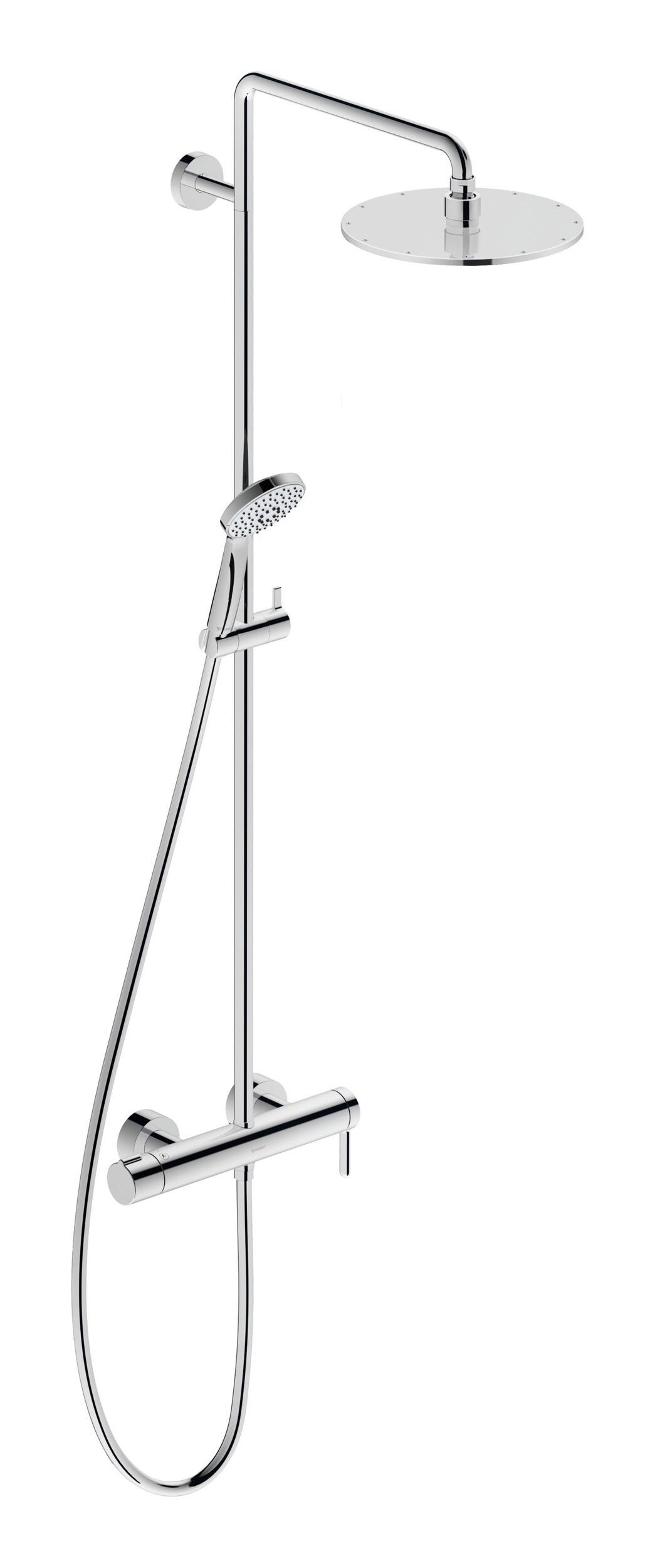 Duravit Duschsystem C.1, Höhe 120 cm, Duschsystem mit Einhebel-Brausemischer - Chrom