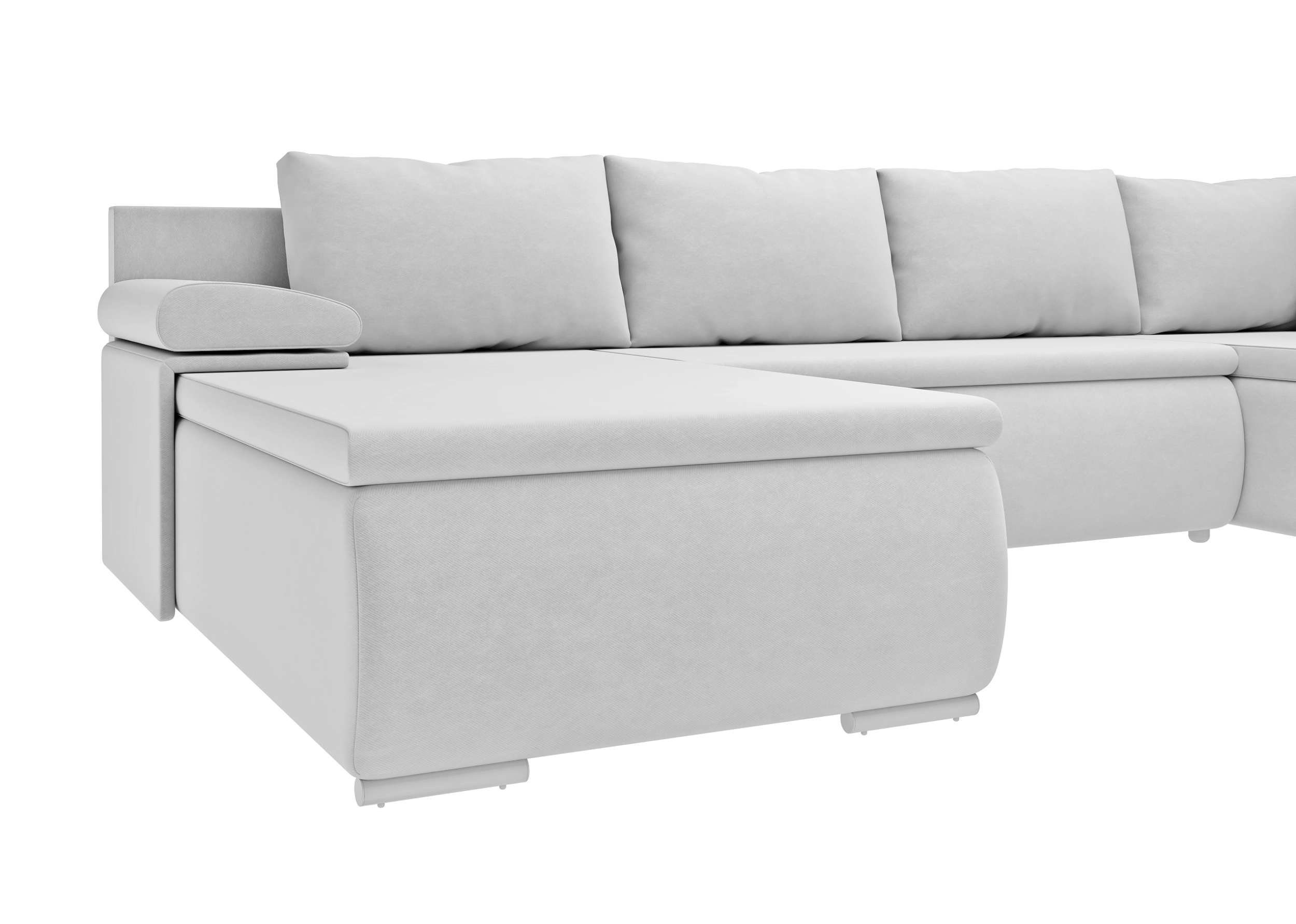 Wellenfederung Nessi, Bettfunktion Design, mit und im links Sofa, Raum Modern mane rechts Wohnlandschaft Bettkasten, oder frei mit U-Form, bestellbar, stellbar, Stylefy