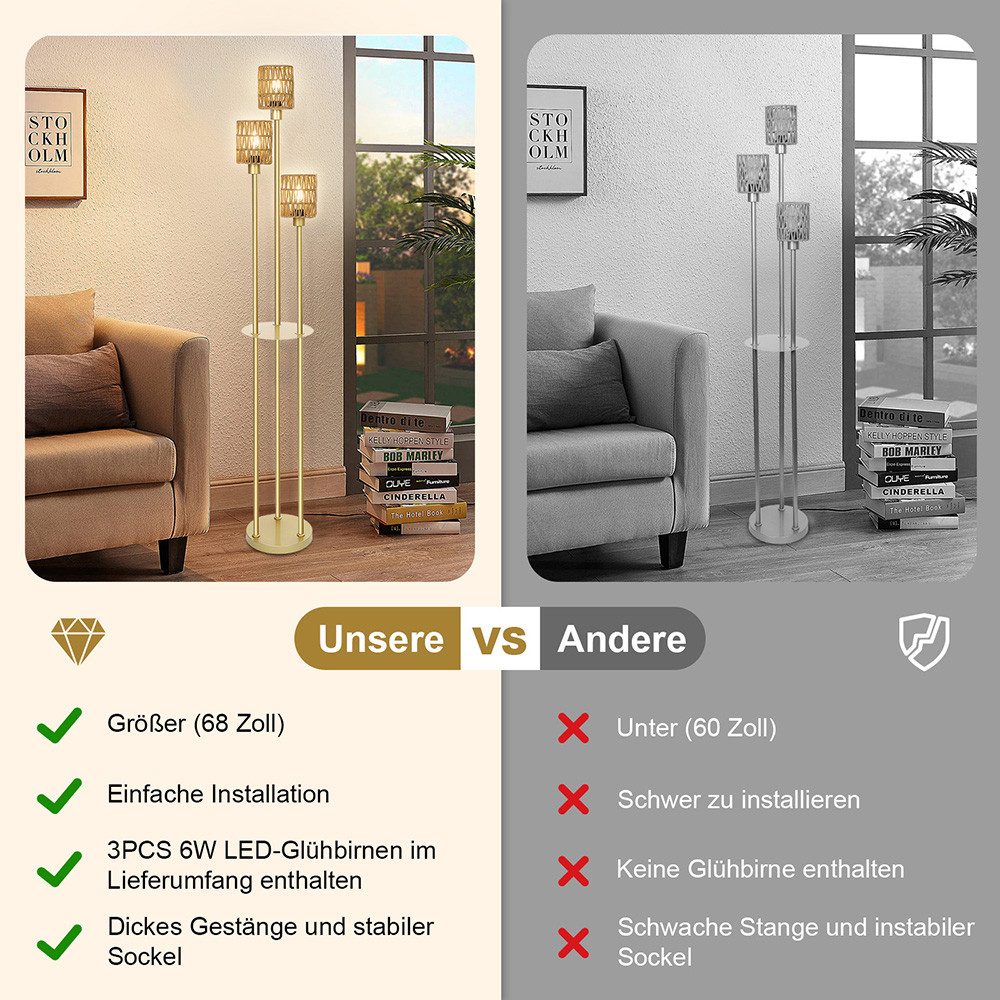 Lapamax LED Stehlampe Dimmbare Stehlampe Wohnzimmer günstig online kaufen