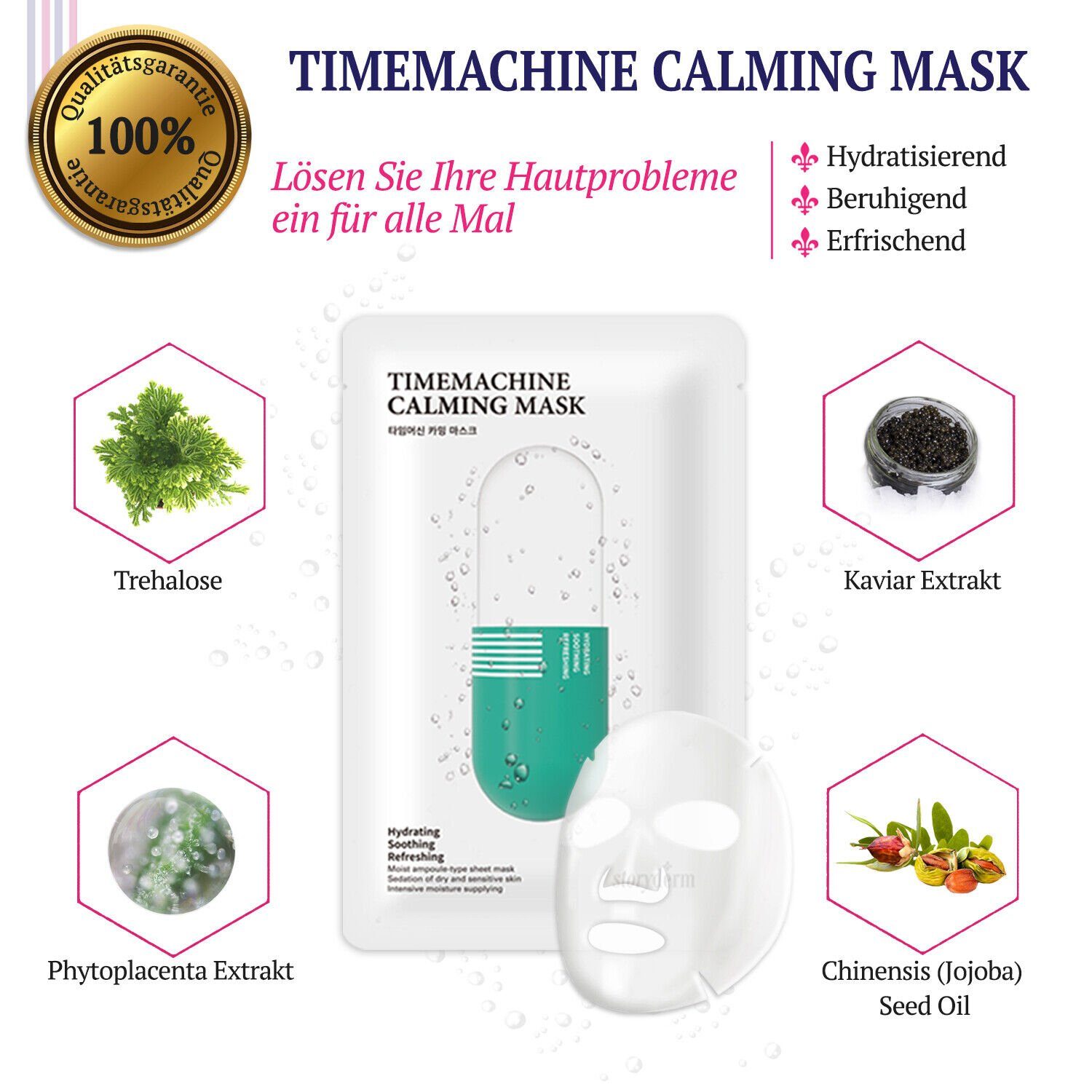 Storyderm Gesichtsmaske NEUHEIT Premium aus TIMEMACHINE Pflege Storyderm CALMING, Korea Tuchmaske Gesichtsmaske 1-tlg