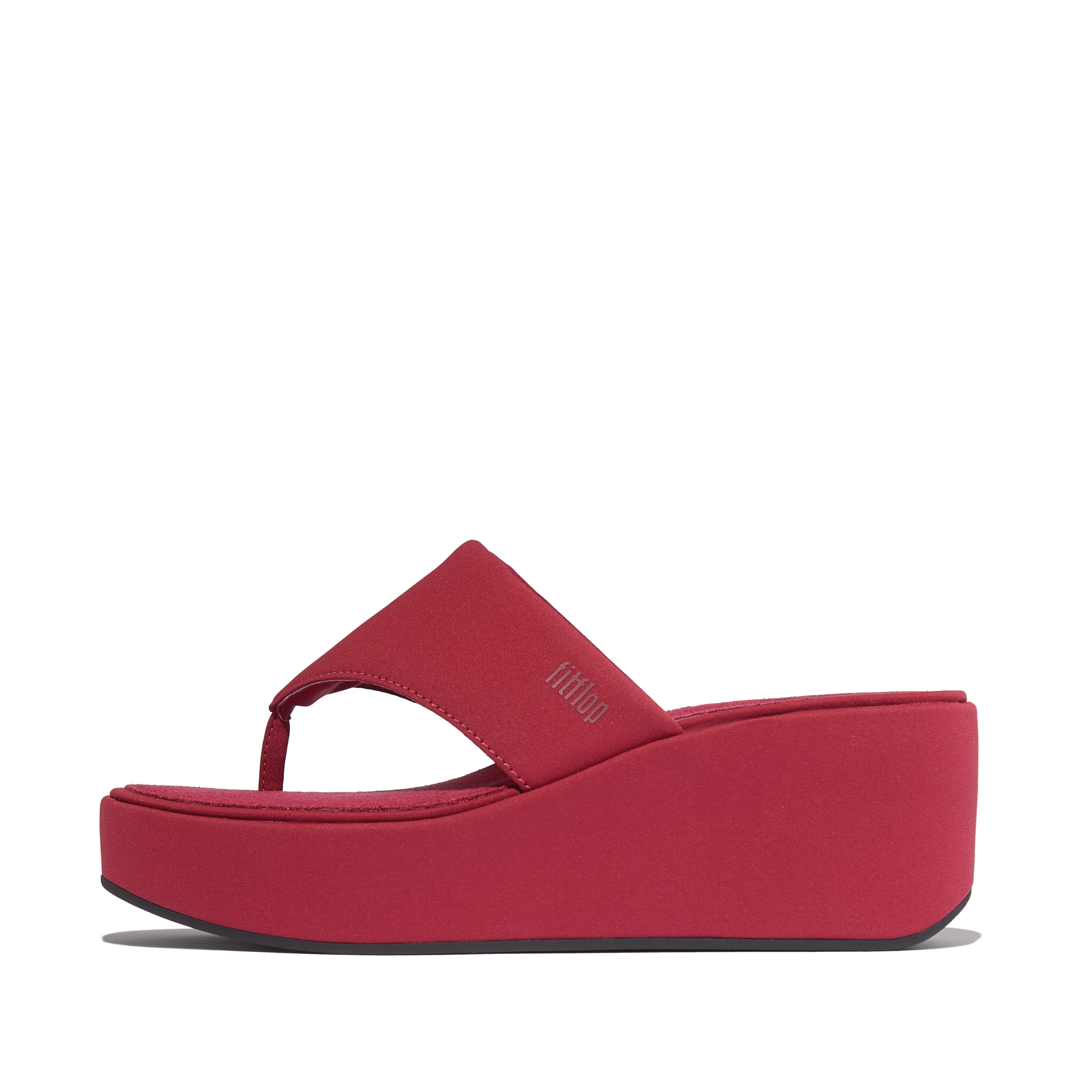 Fitflop PLATFFORMS WEDGE Zehentrenner Keilsandale, Plateauschuh, Dianette mit gepaddeter Bandage
