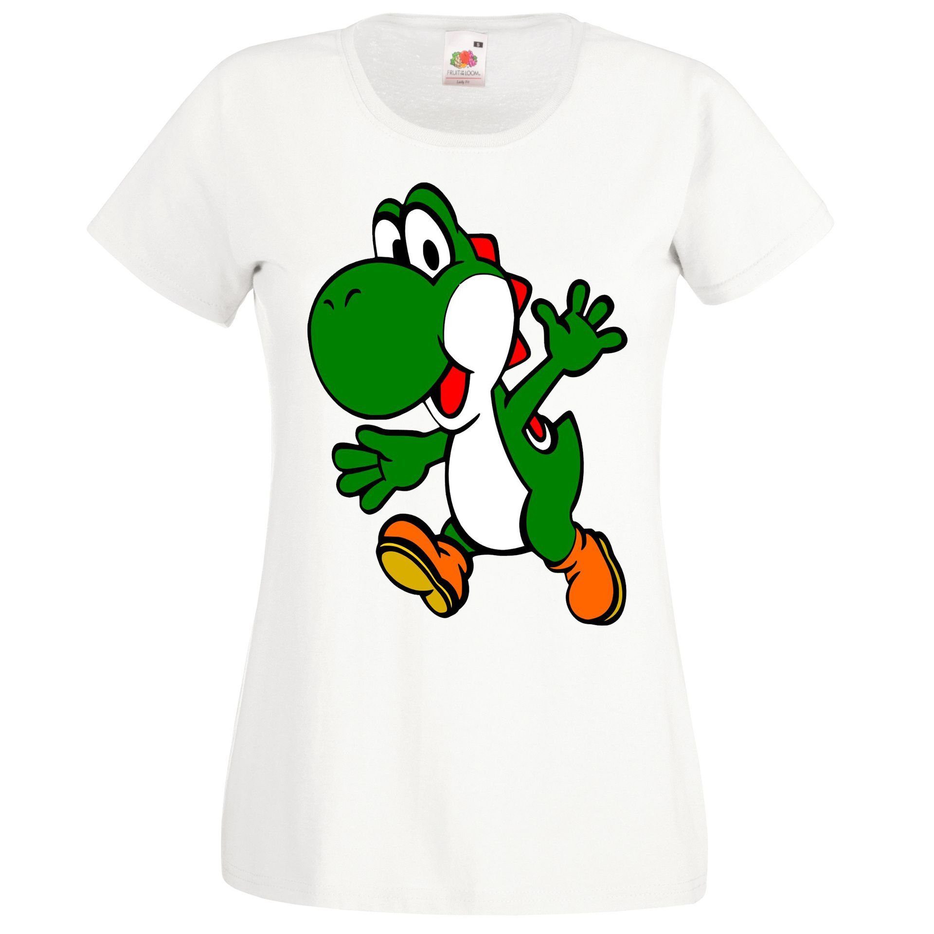 Youth Designz Print-Shirt Yoshi Damen T-Shirt Gaming Fun Print für Frauen mit modischem Retro Aufdruck