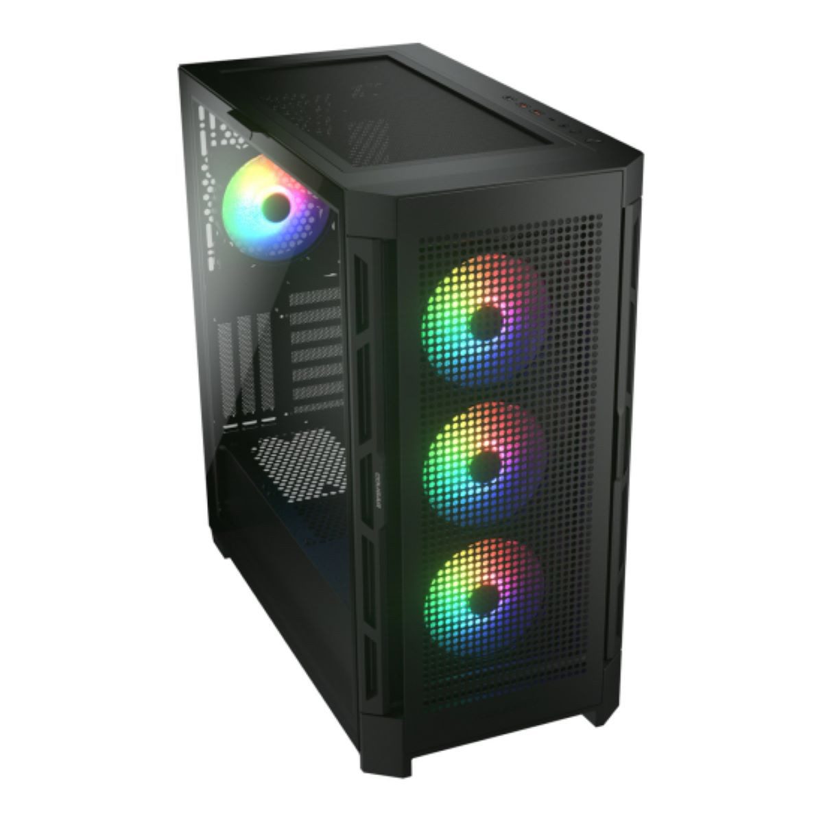 Cougar Gaming-Gehäuse DUOFACE PRO BK, Midi-Tower, USB/Audio, ATX, schwarz, 4 Lüfter vormontiert