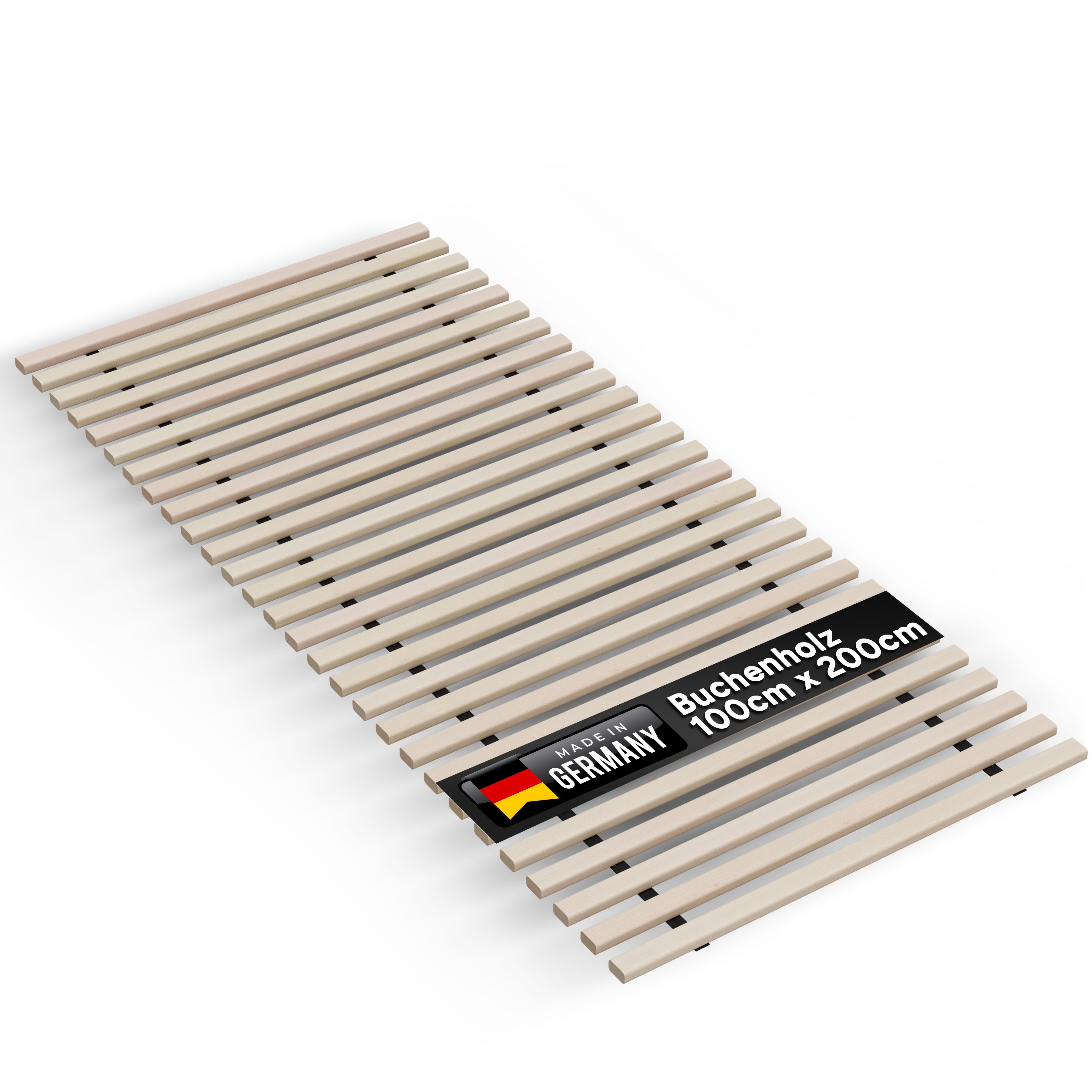 Rollrost Lattenrost Rolllattenrost "Buche" 100 x 200 cm 22mm bis 650kg Bettrost, TUGA-Holztech, 80cm 90cm 100cm 120cm 140cm 160cm 180cm 200cm Lg190 200 210 220cm