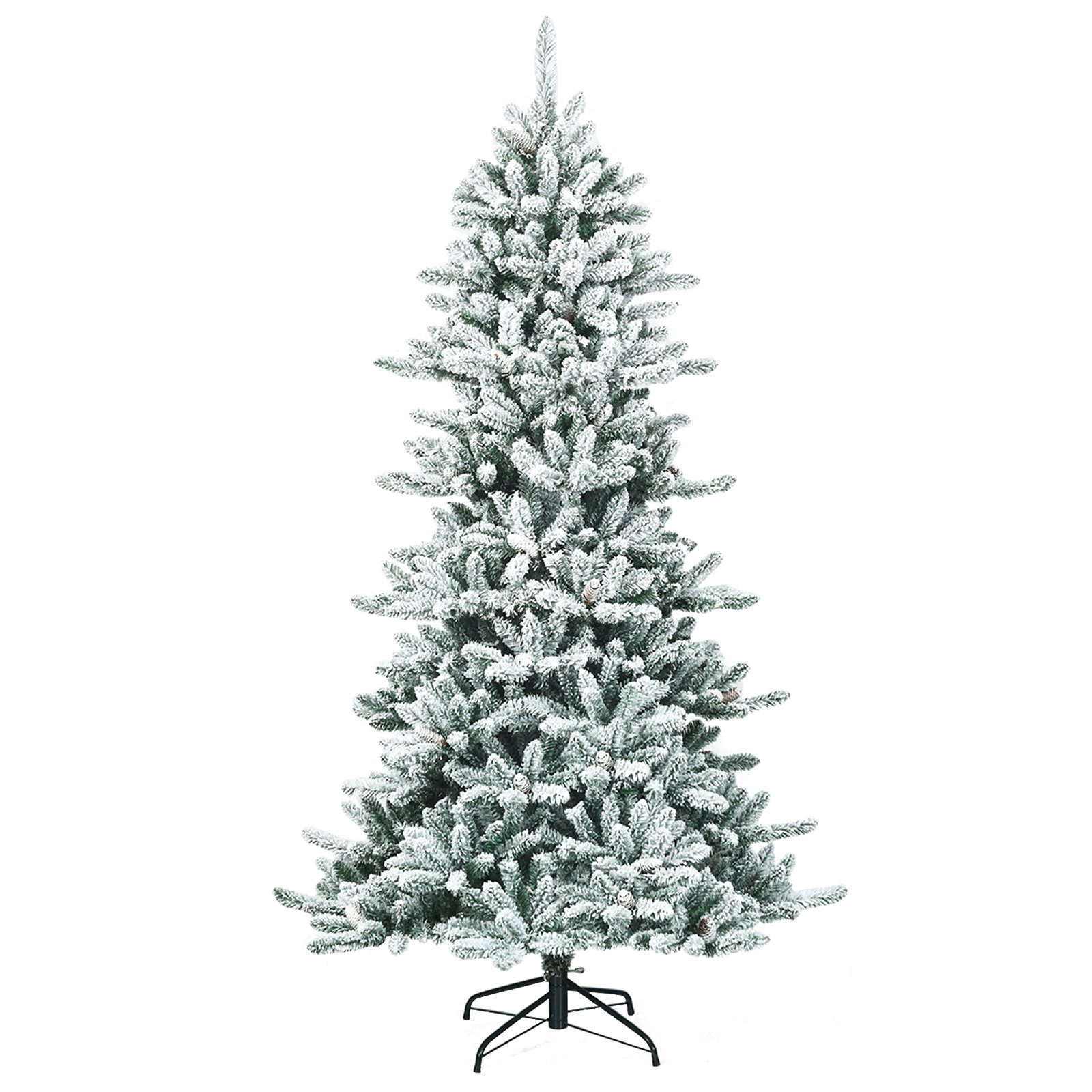 COSTWAY Künstlicher Weihnachtsbaum, Bleistiftbaum 1108 Spitzen PVC Nadeln