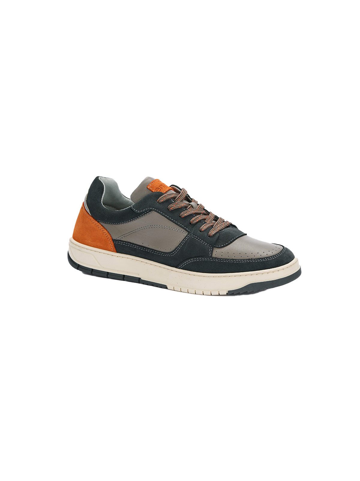 Engbers Herren Sneaker aus Leder, Grau Sneaker