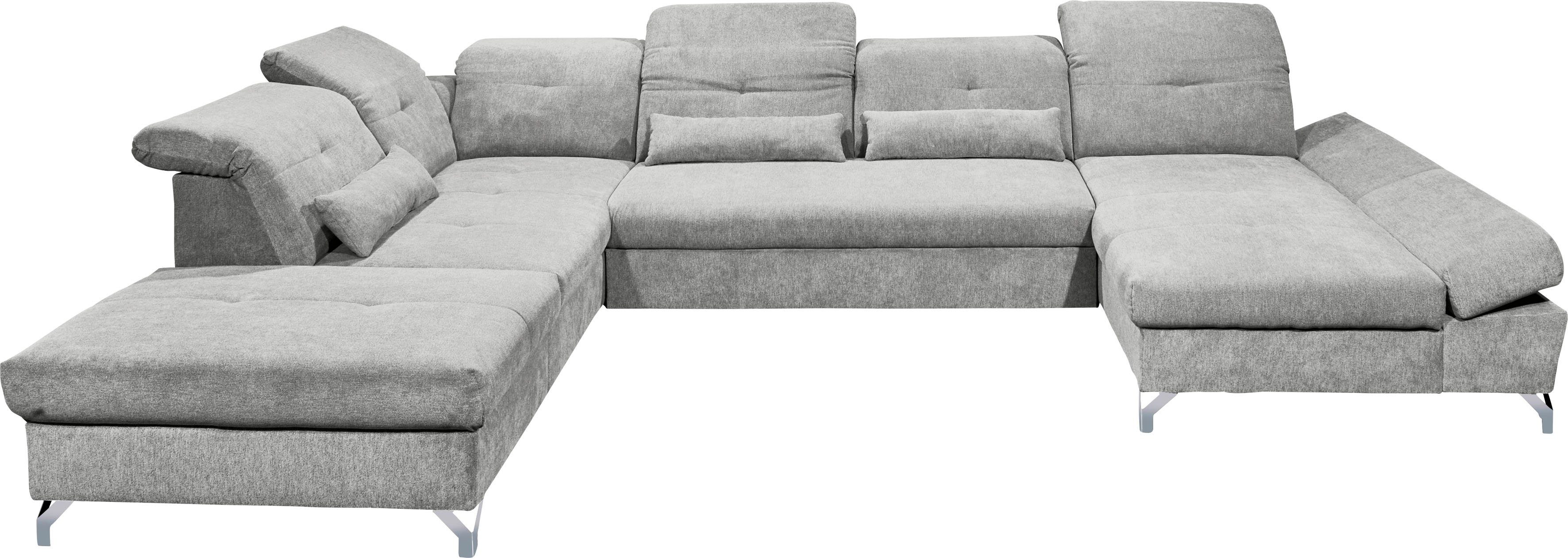 ED EXCITING DESIGN Wohnlandschaft "Melfi U-Form mit Bettfunktion, Bettkaste günstig online kaufen