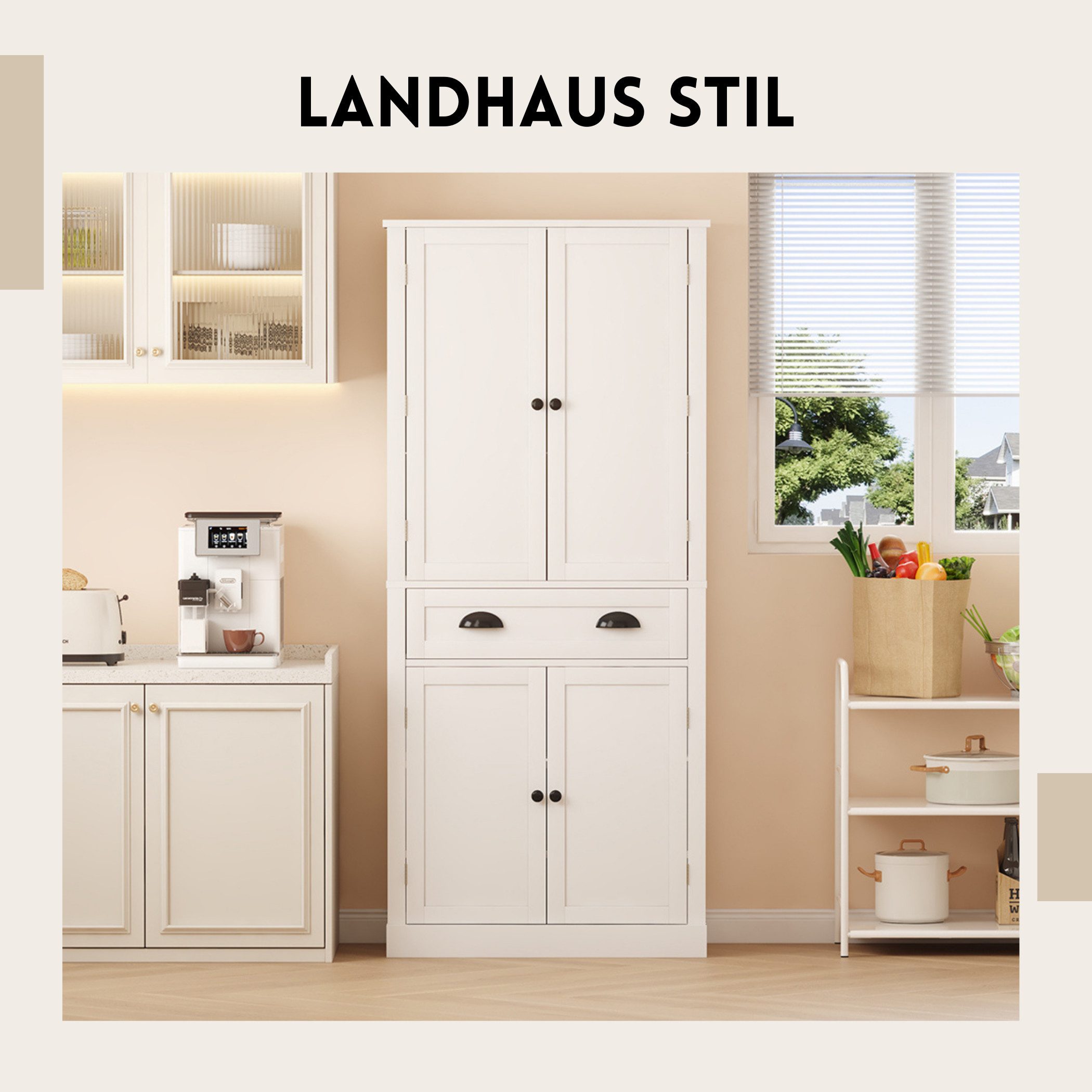 SeedWave Buffet Mehrzweckschrank Küchenschrank Vorratsschrank mit günstig online kaufen