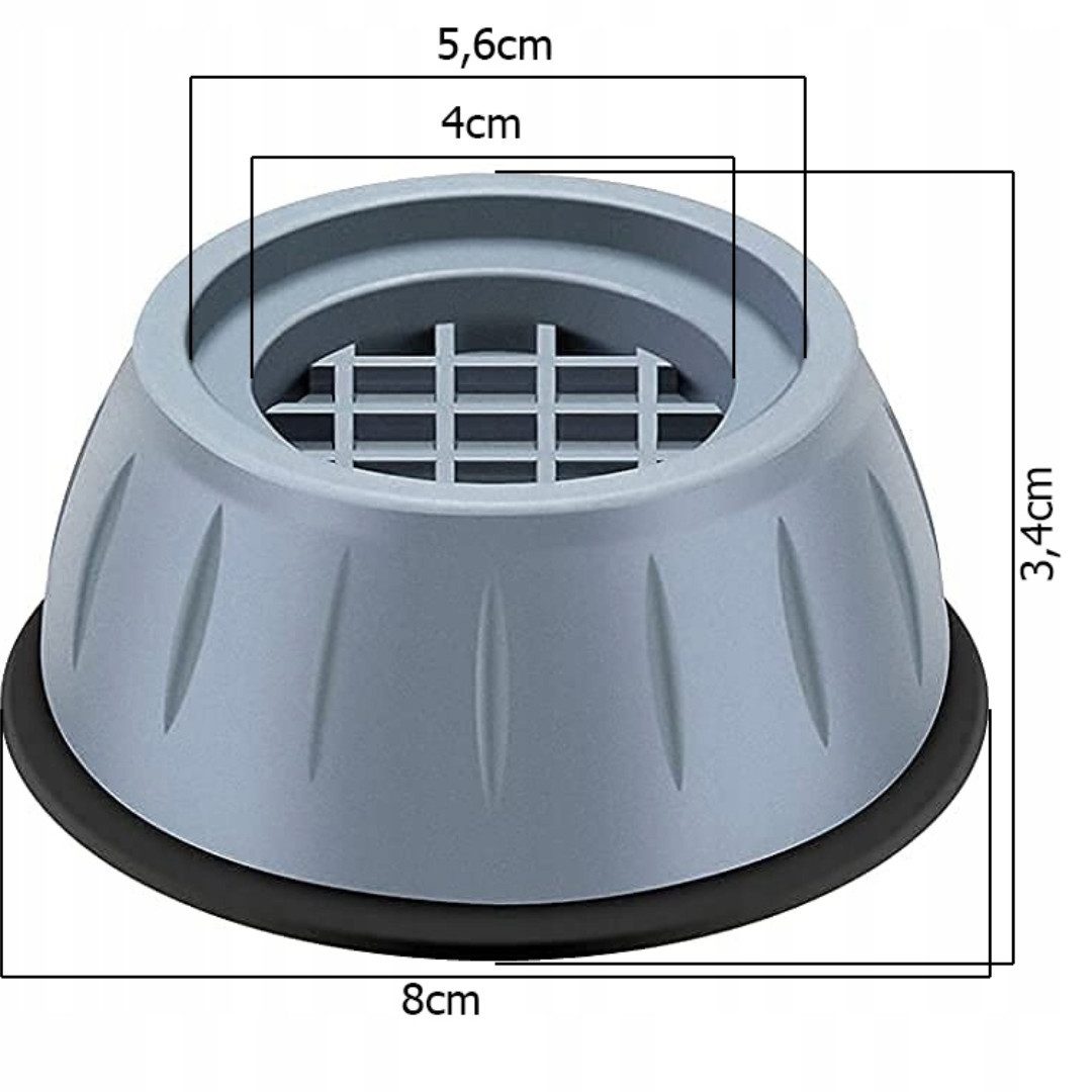 RACEL Vibrationsdämpfer Vibrationsdämpfer Waschmaschine Füße Anti Vibration Set 4 Stück, (Set, 1-St., 4-er Set), Geräuschreduzierend, stabil