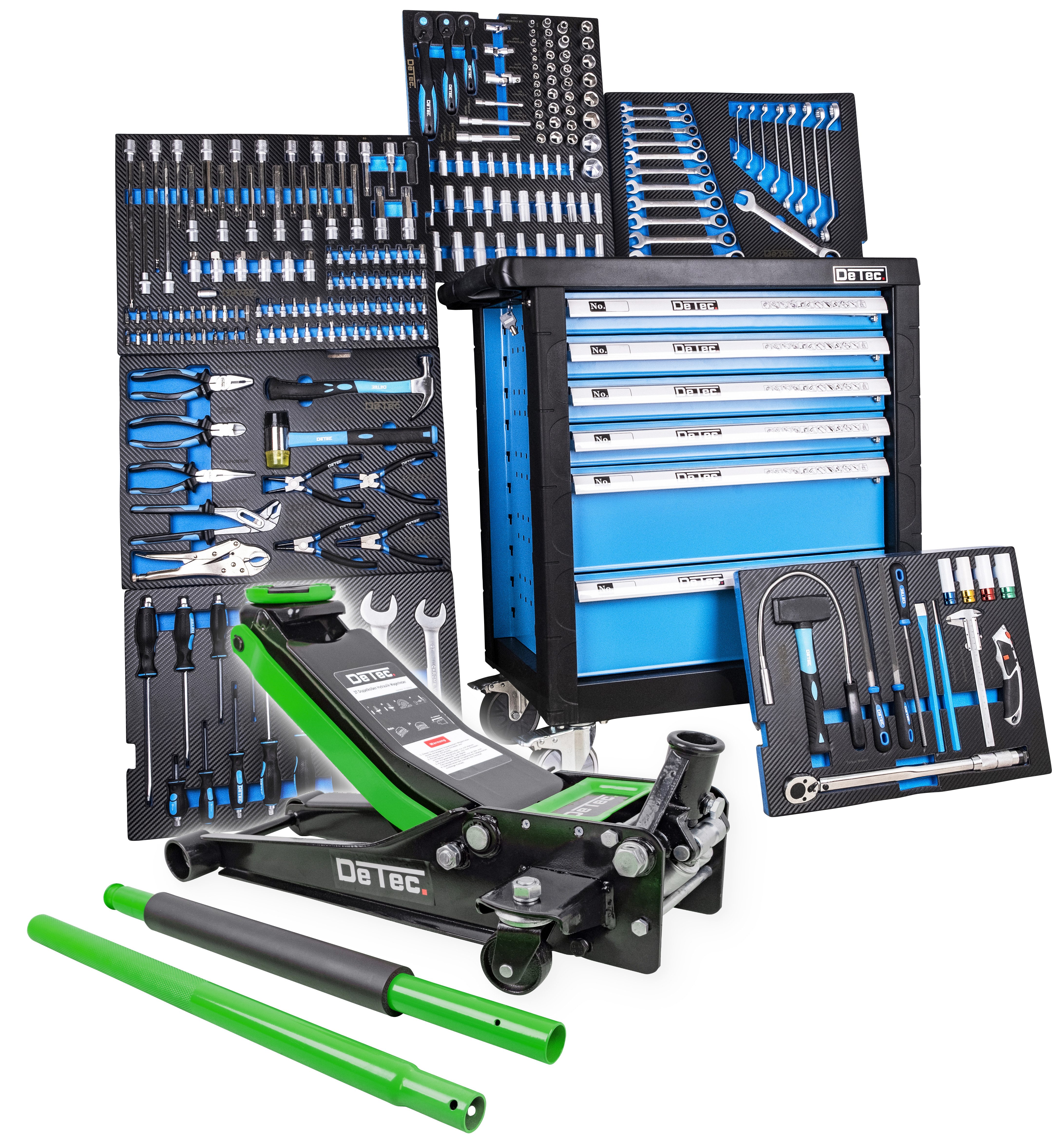 DeTec. Werkstattwagen 3066 Werzeugkiste gefüllt 6/6 Schubladen + DeTec. Wag günstig online kaufen