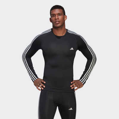 adidas Performance Funktionsshirt TECHFIT 3STREIFEN TRAINING LONGSLEEVE