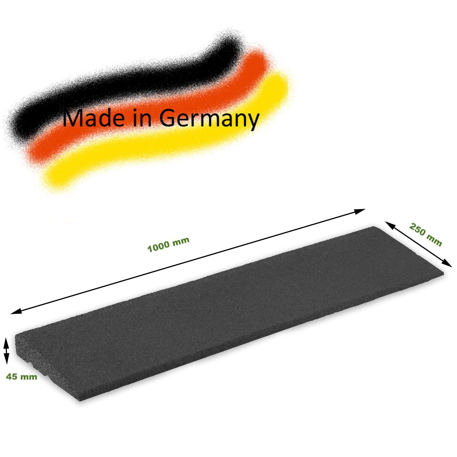 TRUTZHOLM Auffahrrampe Bordsteinrampe 100x25x4,5 cm Rollstuhlrampe (Set, 1-St), Gummi,rutschfrei – Bild 4 von 4