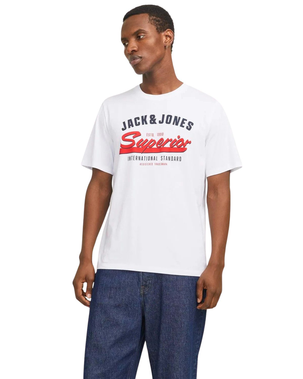 Jack & Jones T-Shirt Stilvolles Slim-Fit oder Regular Shirt mit Printdruck (3er-Pack) Printdruck
