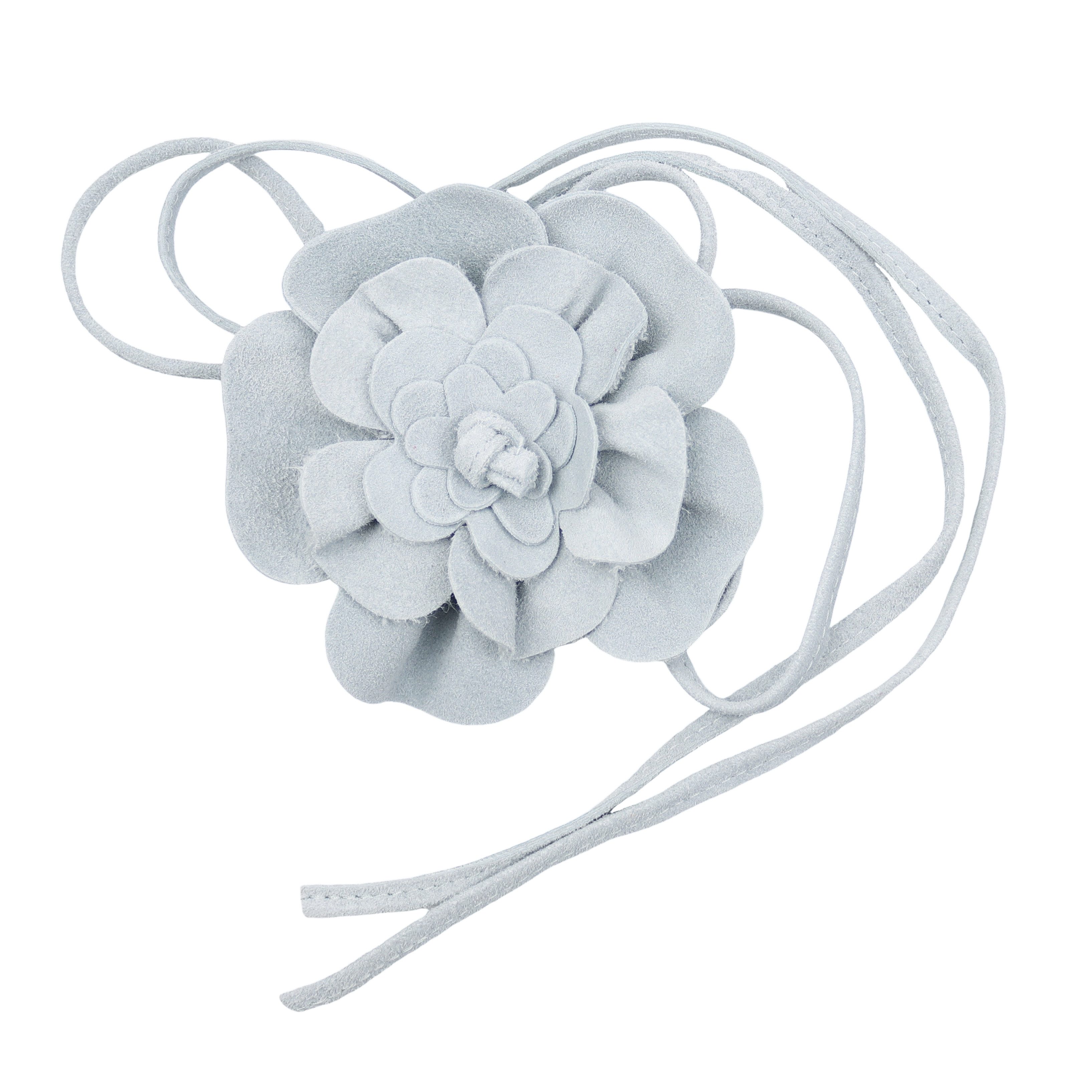 MIRROSI Taillengürtel Blume aus Echtleder zu binden, Einheitsgröße, Made in Italy Einheitsgröße (Geeignet für einen Hüftumfang bis zum ca.150 cm)