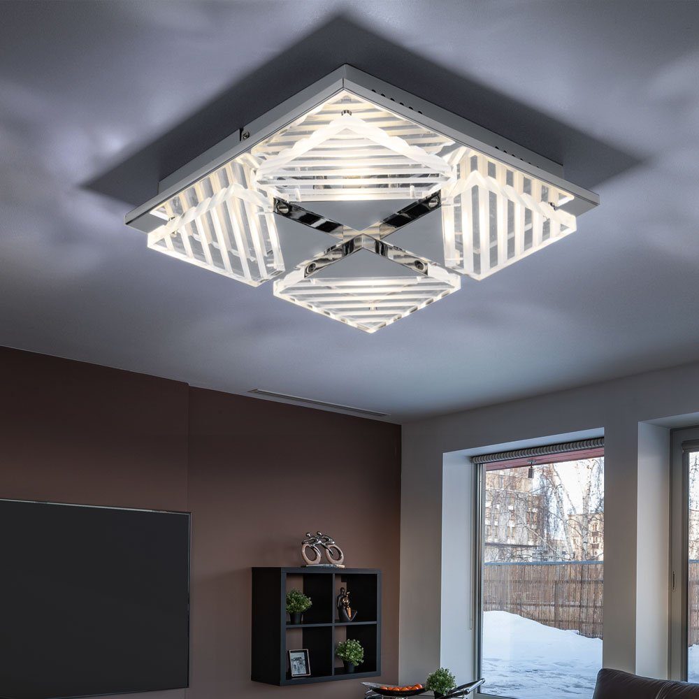 etc-shop LED Deckenlampe Esszimmer Deckenleuchte Deckenleuchte, LED-Leuchtmittel Beleuchtung fest Warmweiß, Muster verbaut