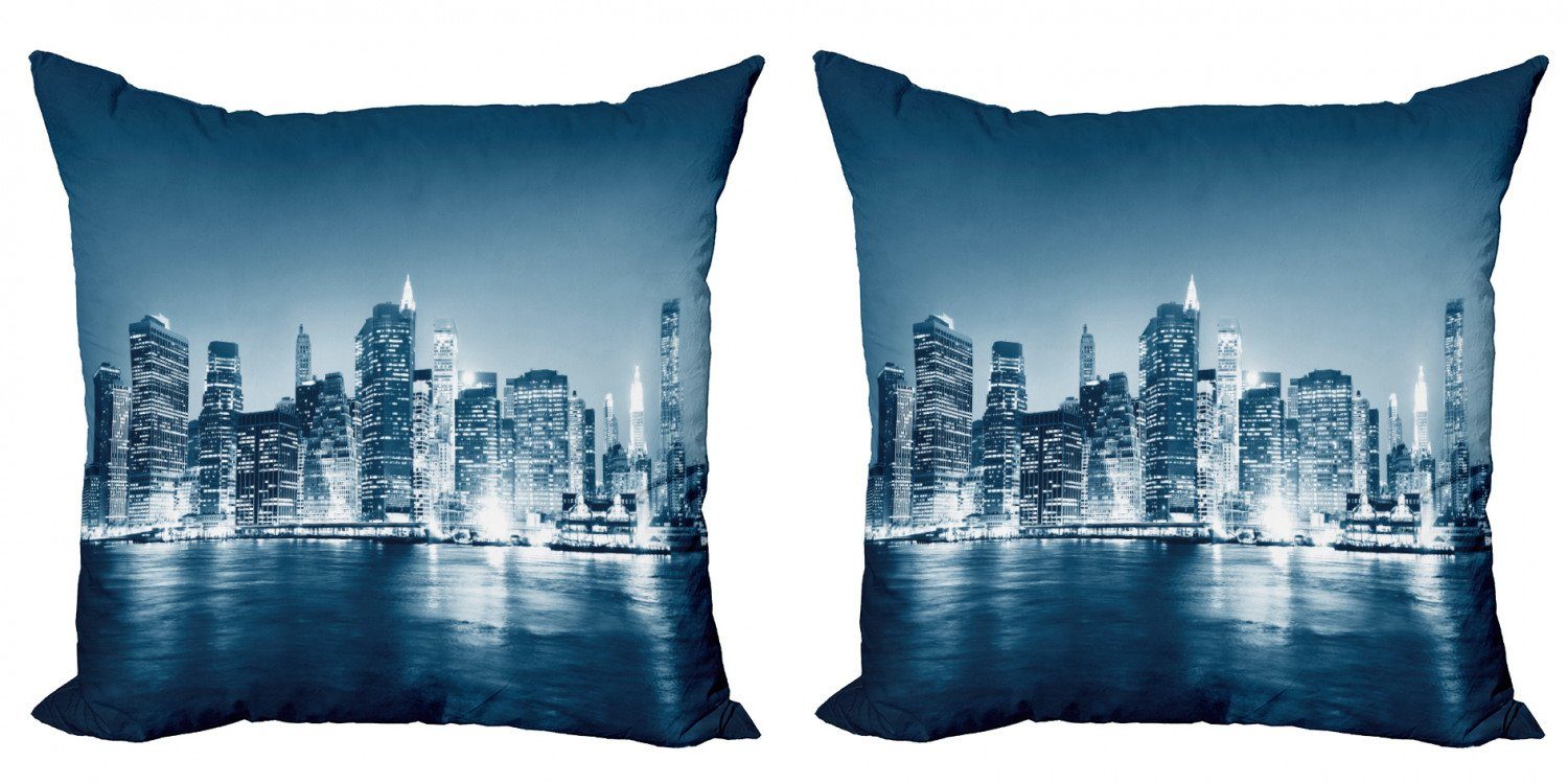 Kissenbezüge Modern Accent Doppelseitiger Digitaldruck, Abakuhaus (2 Stück), Stadt New York Amerika Wolkenkratzer