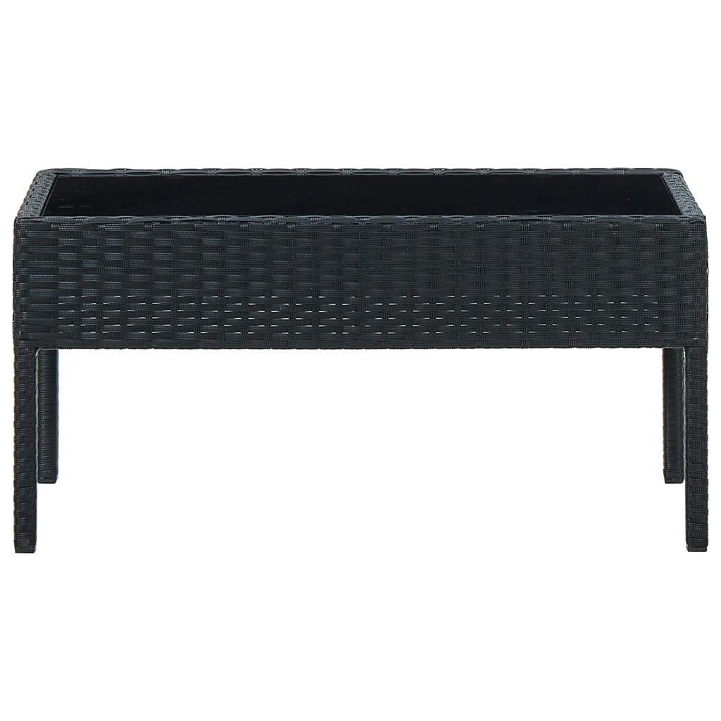 vidaXL Gartentisch Gartentisch Schwarz 75x40x37 cm günstig online kaufen