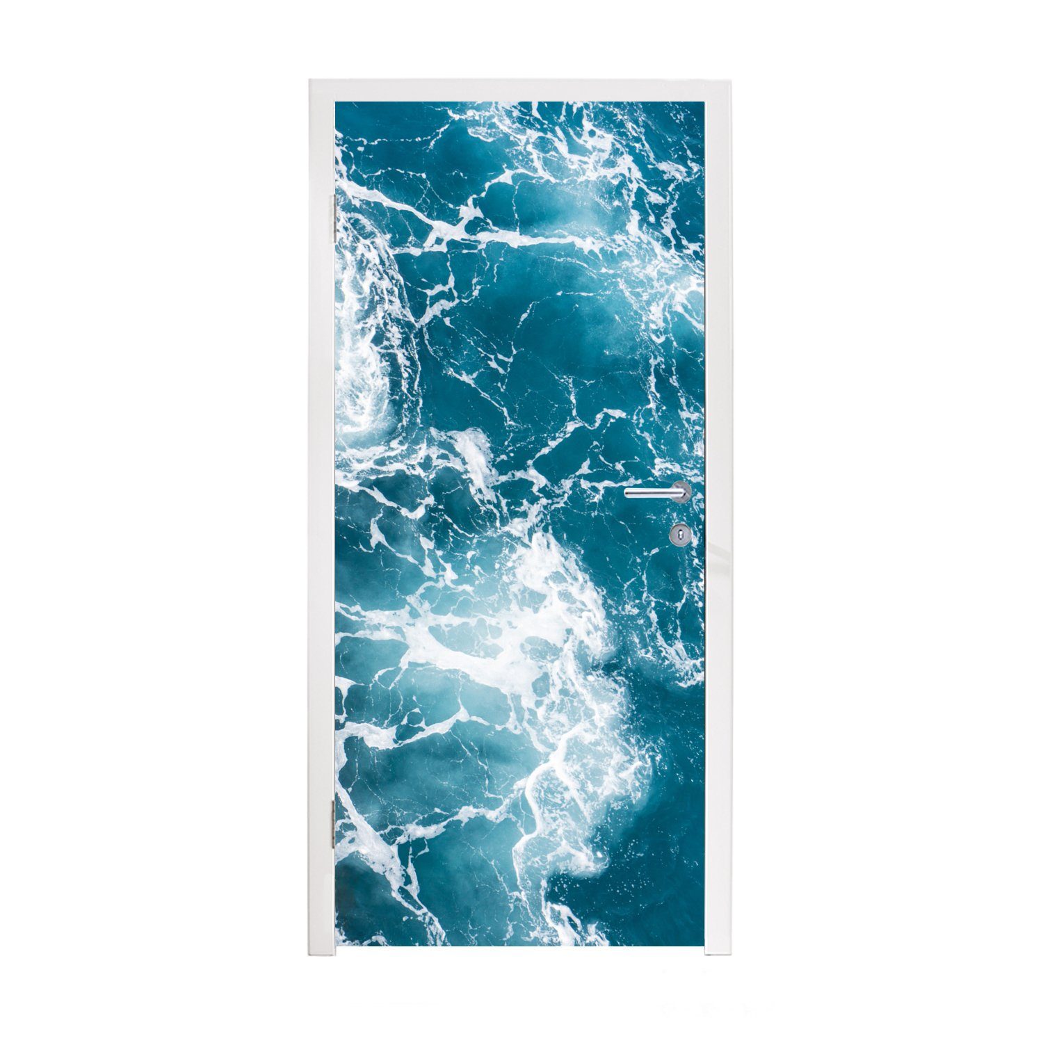 MuchoWow Türtapete Meer - Golf - Ozean, Matt, bedruckt, (1 St), Fototapete für Tür, Türaufkleber, 75x205 cm
