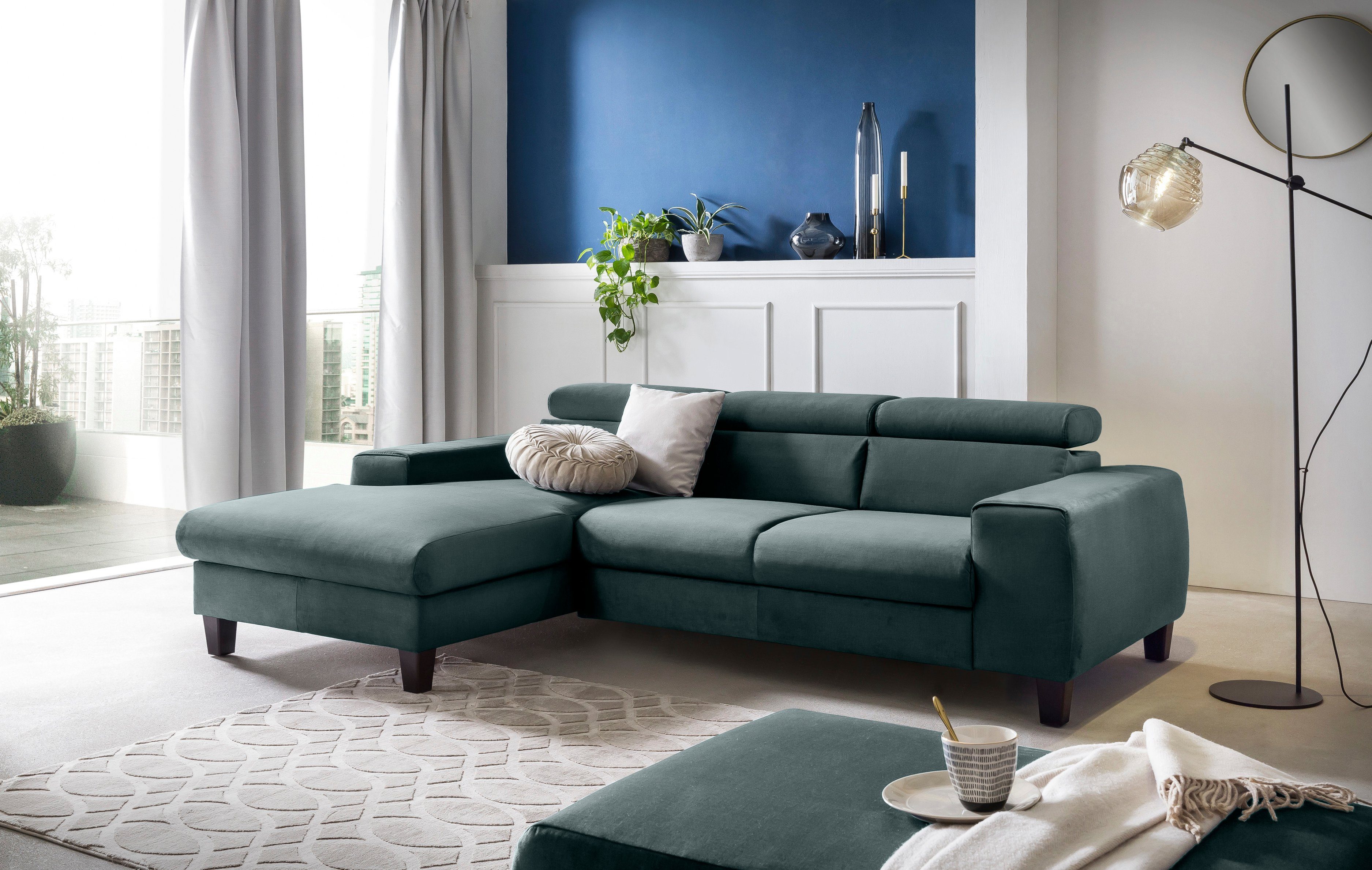 COTTA Ecksofa Morven L-Form mit Kopfteilverstellung, günstig online kaufen