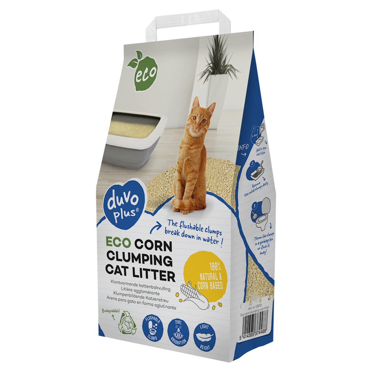 DUVO+ Katzenstreu Katzenstreu Mais Eco