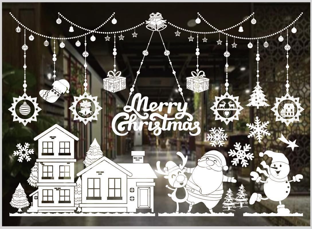 Coonoor Fenstersticker Fensterbilder Weihnachten Selbstklebend, Weihnachtsd günstig online kaufen