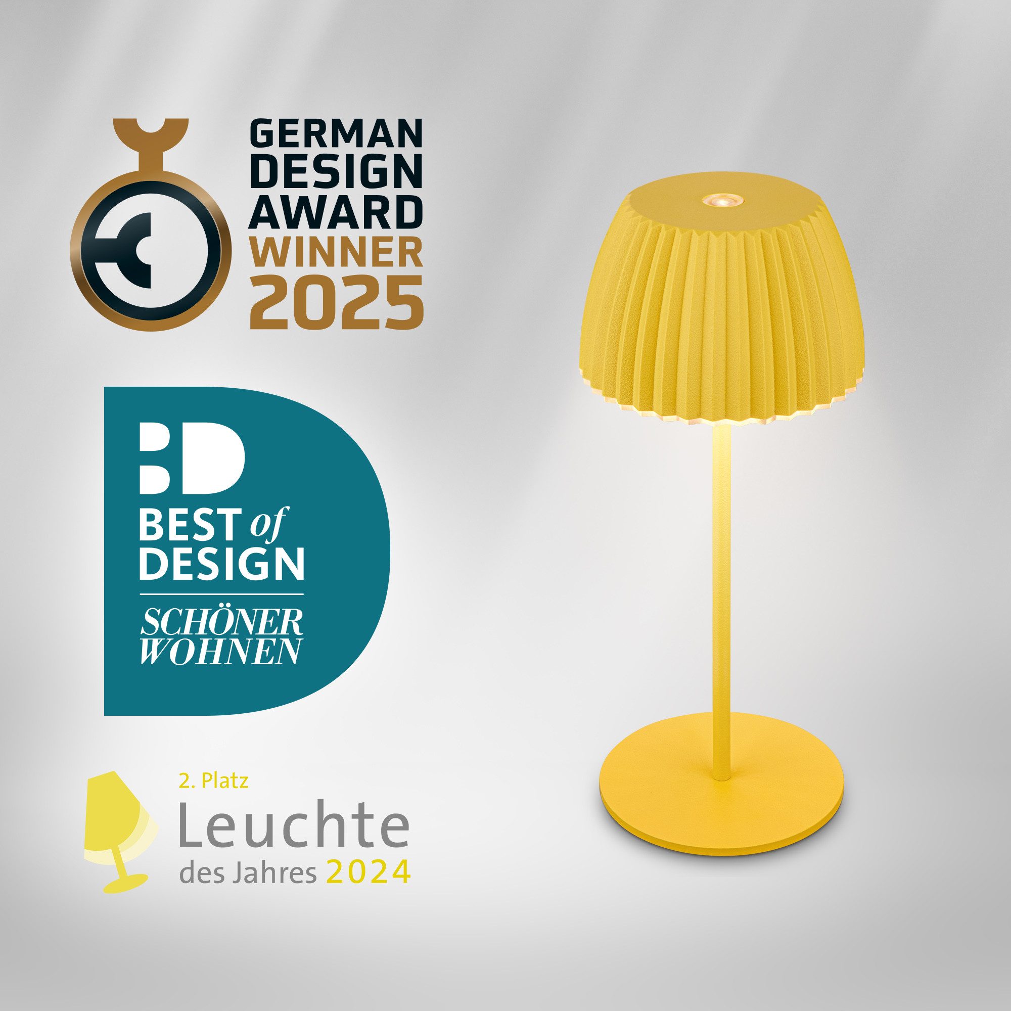 Briloner Leuchten LED Tischleuchte Riffle Tischlampe kabellos Akku USB-C dimmbar Design Award, LED fest integriert, 2700K- Extra-Warmweiß, Akku tauschbar, Indoor/Outdoor, Balkon, Wohnzimmer, Esszimmer