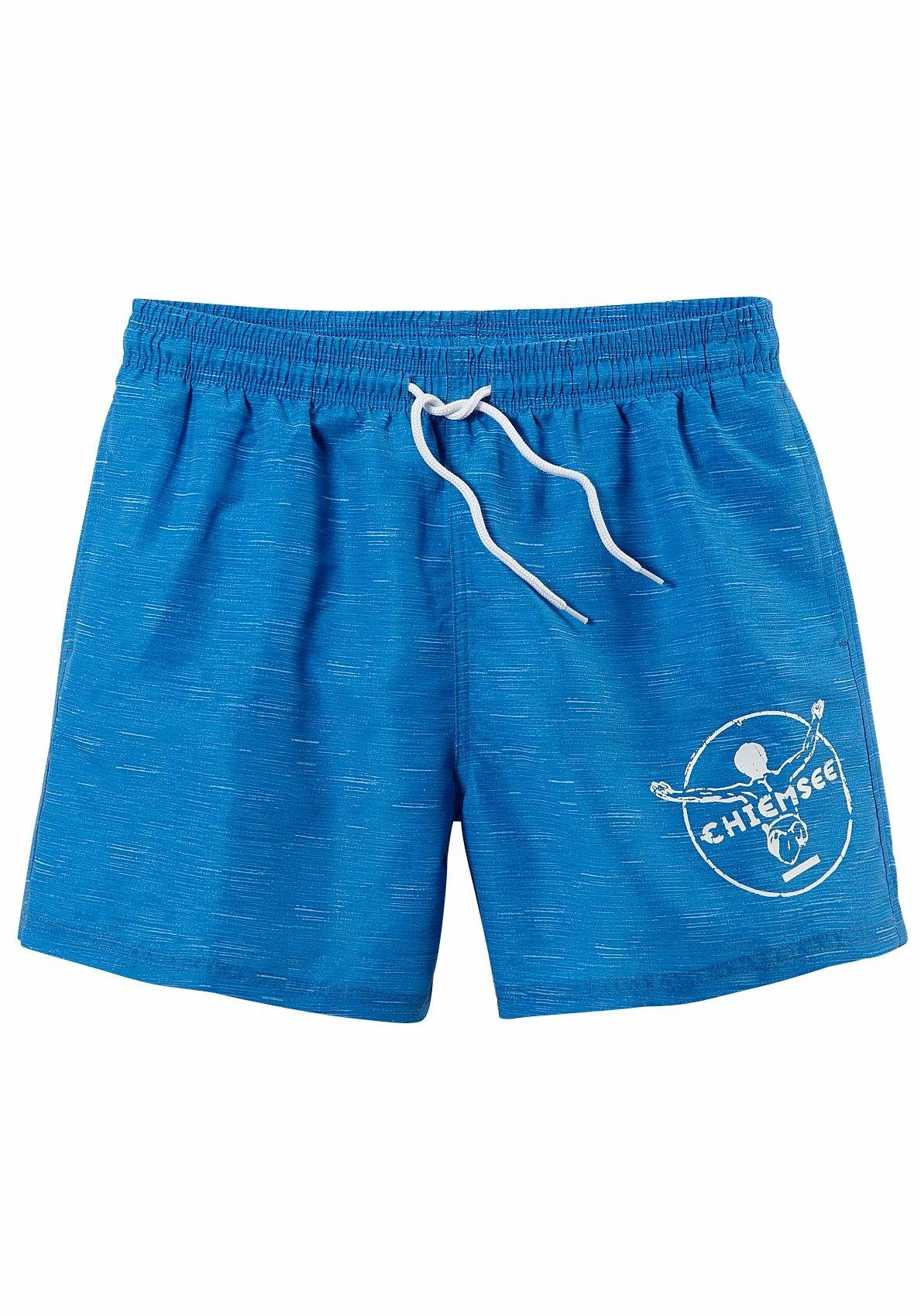 Chiemsee Badeshorts blau Melange Optik in melierter