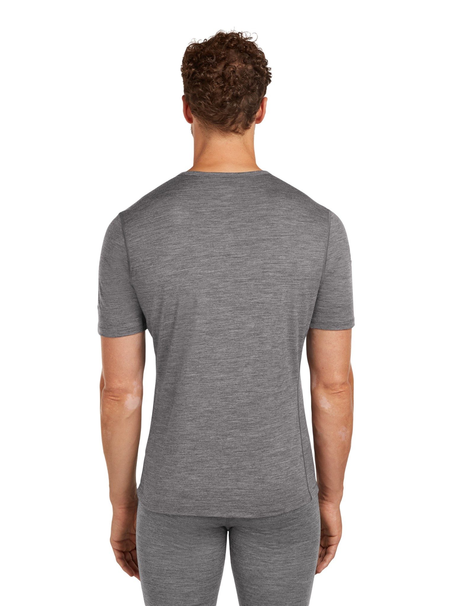Icebreaker T-Shirt Unterwäsche 200 Oasis SS Crewe enganliegend (Merinowolle) grau Herren