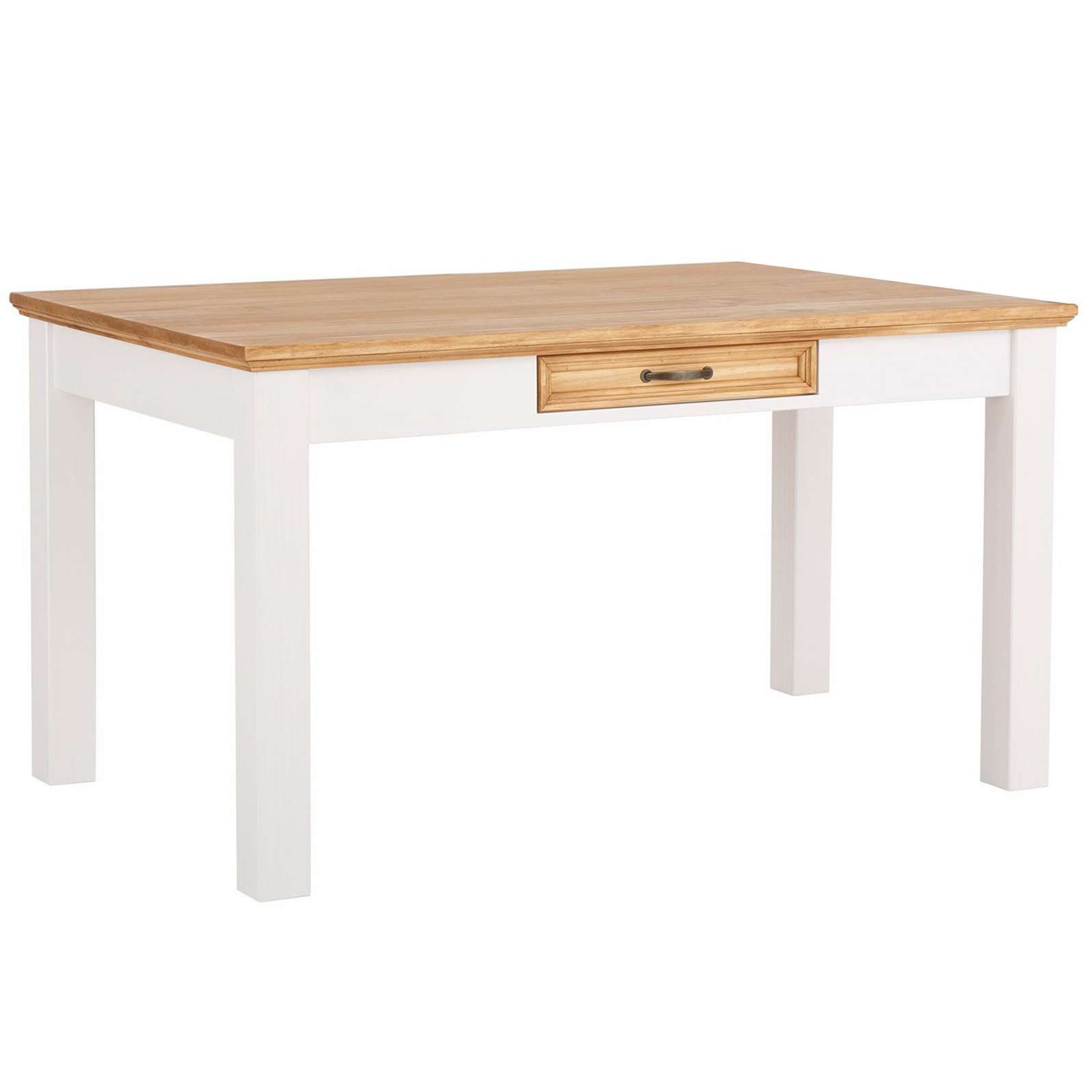OTTO home Esstisch Selma, mit Schublade, aus massivem Kiefernholz, Breite 140 oder 180 cm