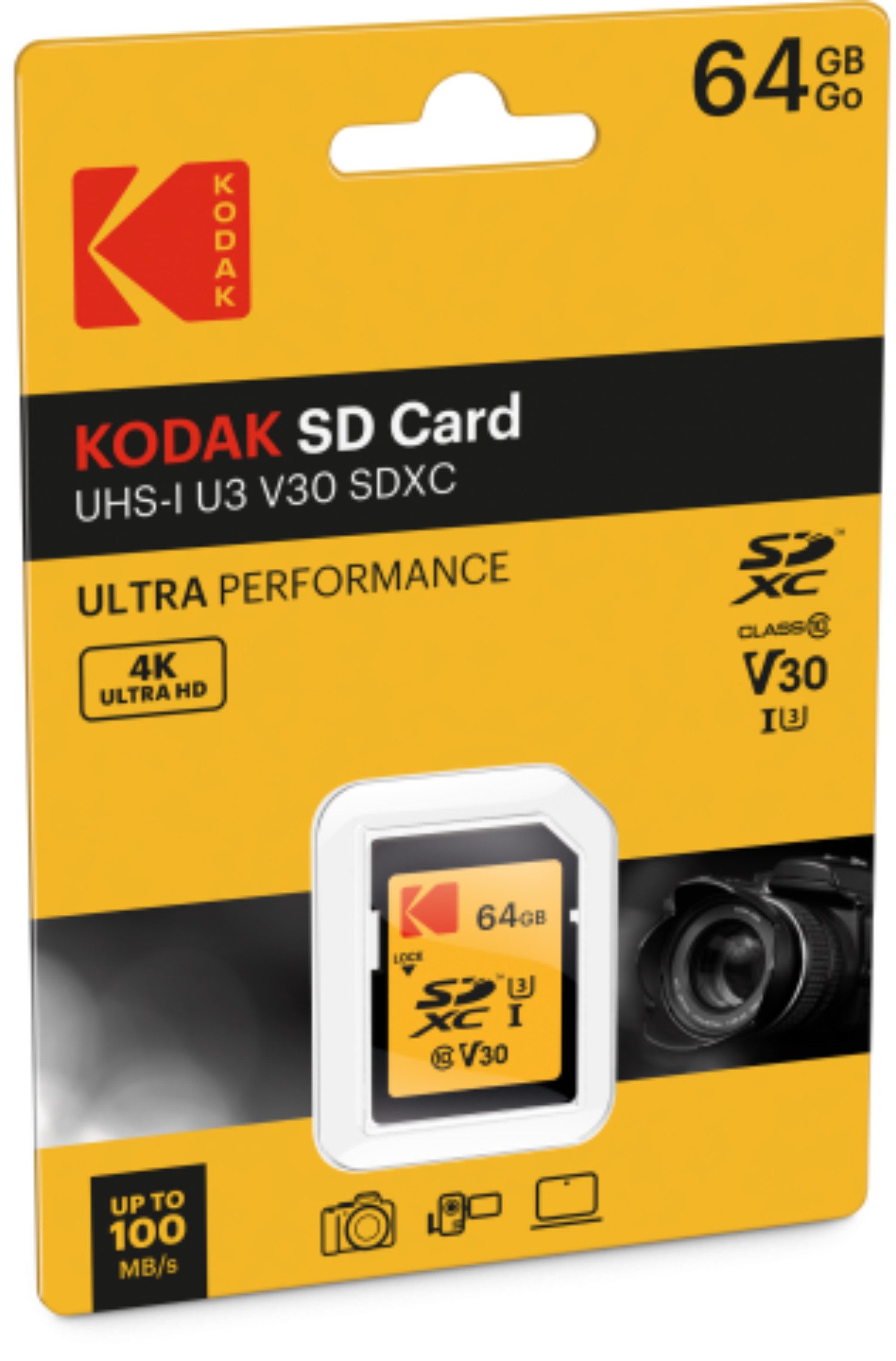 Kodak Kodak SD-Karte Speicherkarte 64 GB (4K) Ultra Performance Speicherkarte (64 GB SD-Karte (4K) GB) – Bild 2 von 5