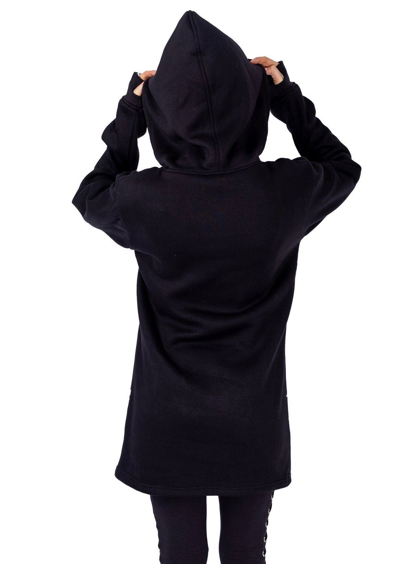 Heartless Hoodie Kapuzenpullover Moon Kitty Hood Gothic Katze Okkult Cat Weltall Kitty