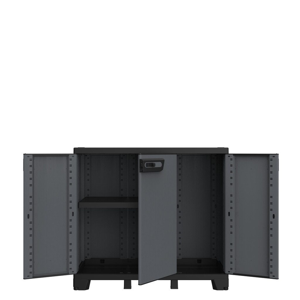 Kreher Mehrzweckschrank Dreitüriger Kunststoffschrank 'Ardesia' (Modell wäh günstig online kaufen