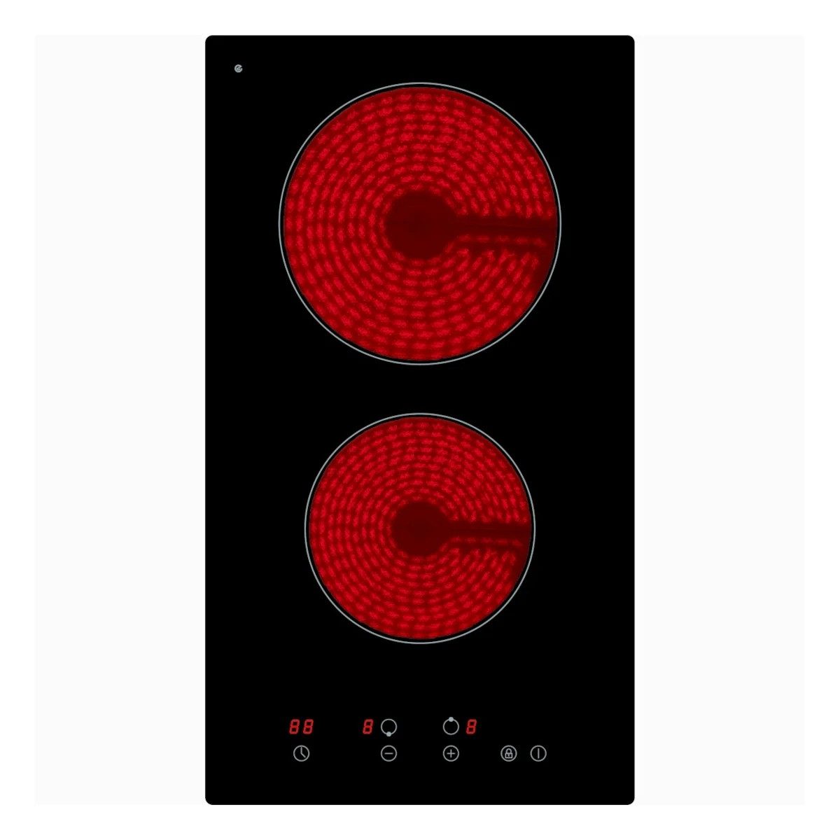 PKM Elektro-Kochfeld EB-GK-2TCG, Touch Control, Geringe Einbautiefe