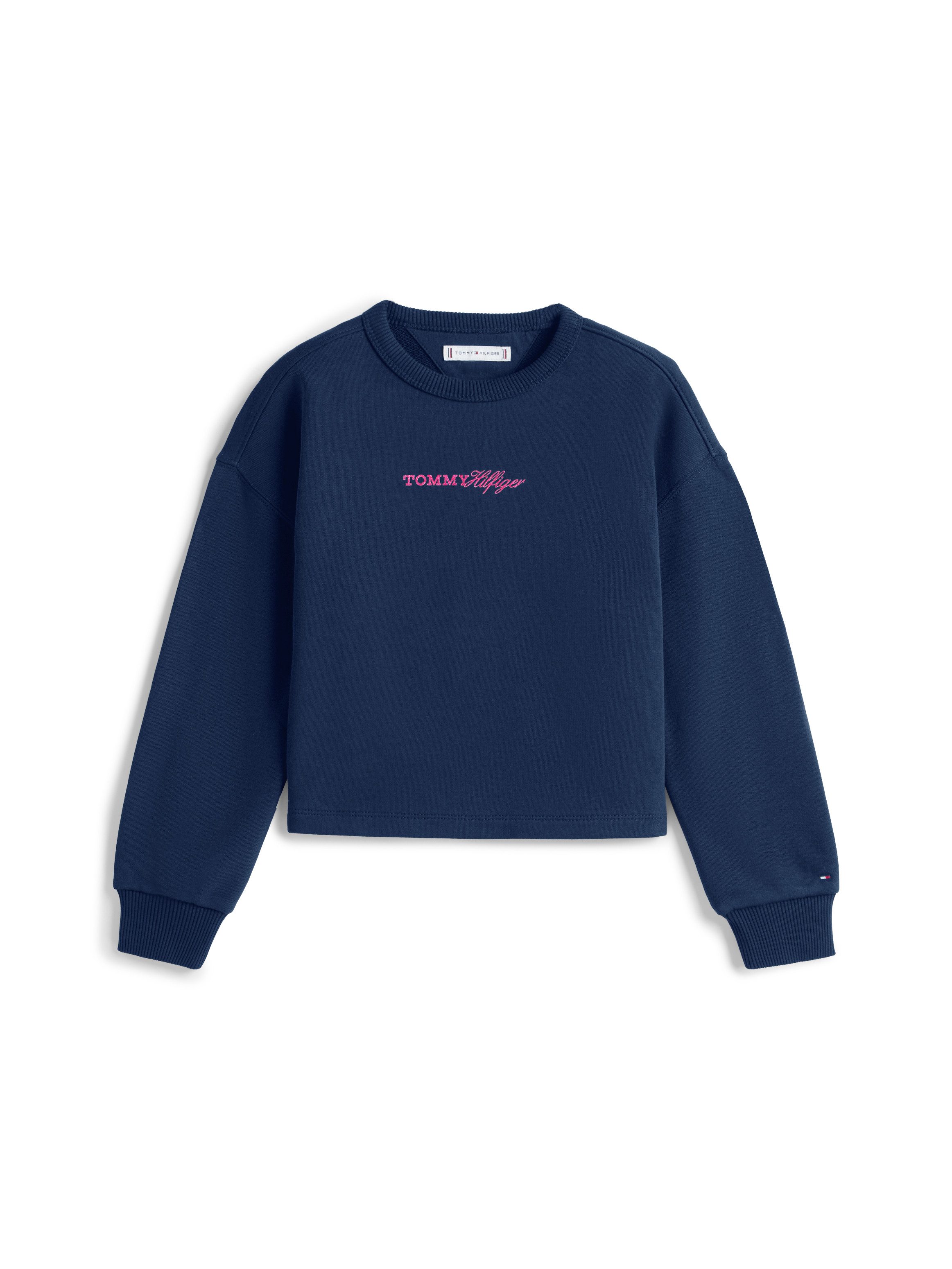 Tommy Hilfiger Sweatshirt GLITTER TOMMY CREW Kinder bis 16 Jahre, regular fit