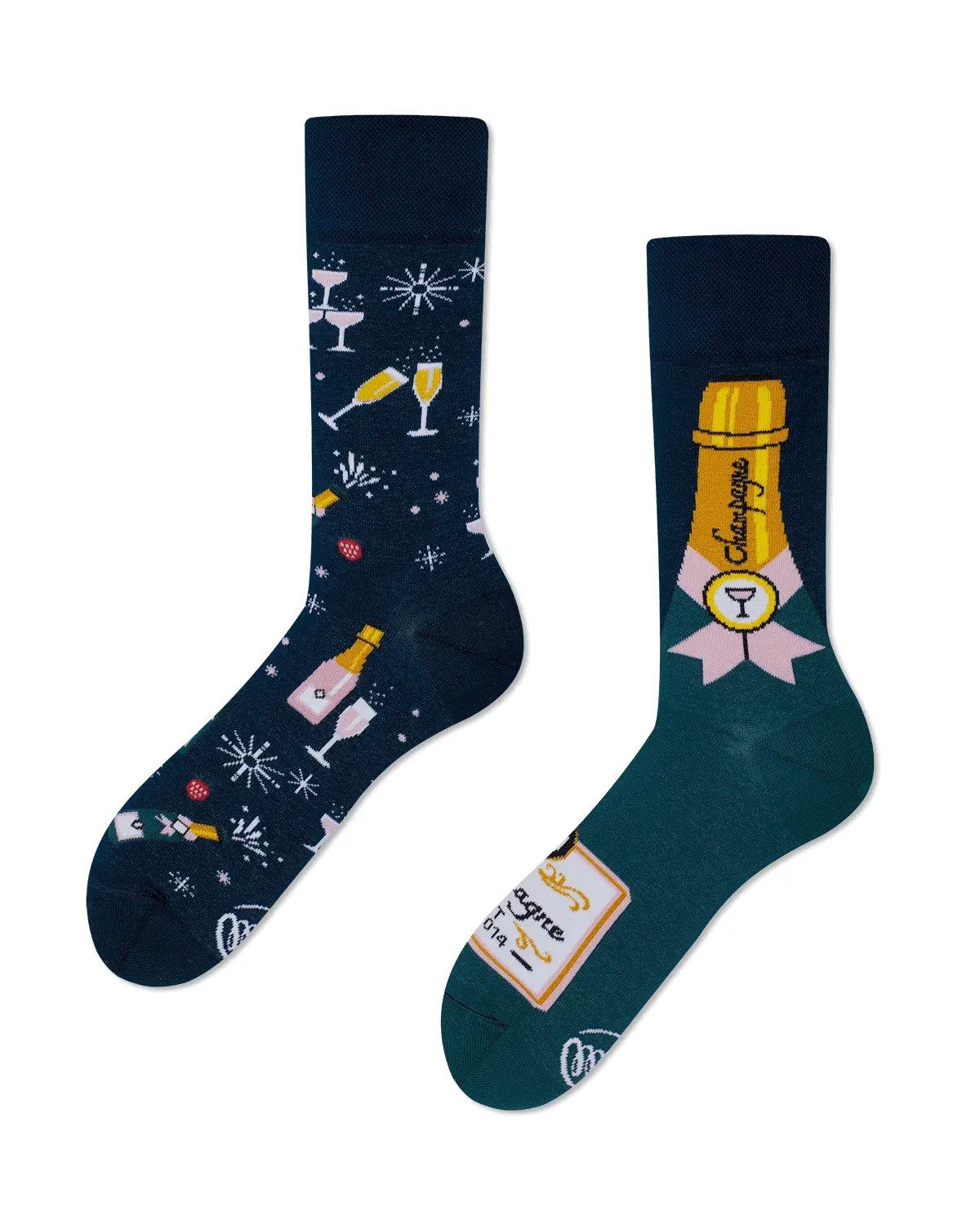 Many Mornings Freizeitsocken Many Mornings Champagne Shower (1 Paar, 1-Paar, 1 Paar) nahtloser Zehenanschluss