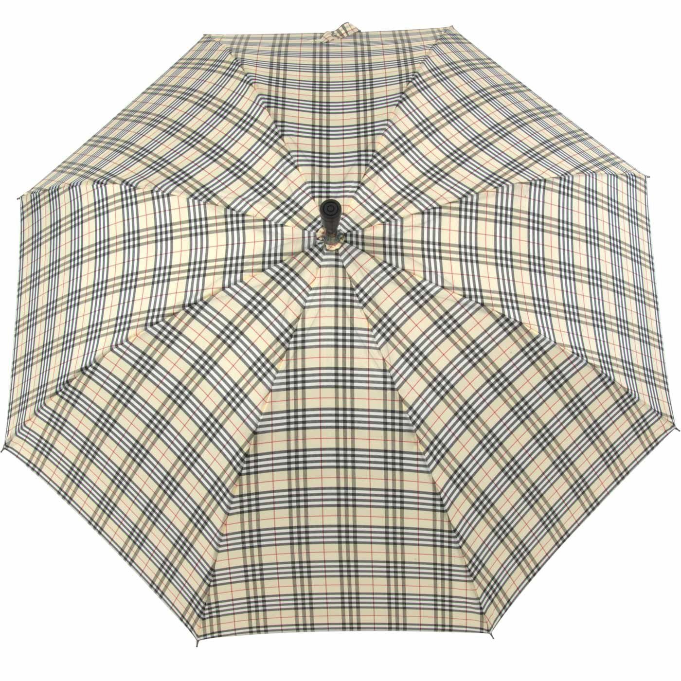 iX-brella Stockregenschirm Stützschirm mit Holzgriff - höhenverstellbar, sehr stabil, im klassischen Design