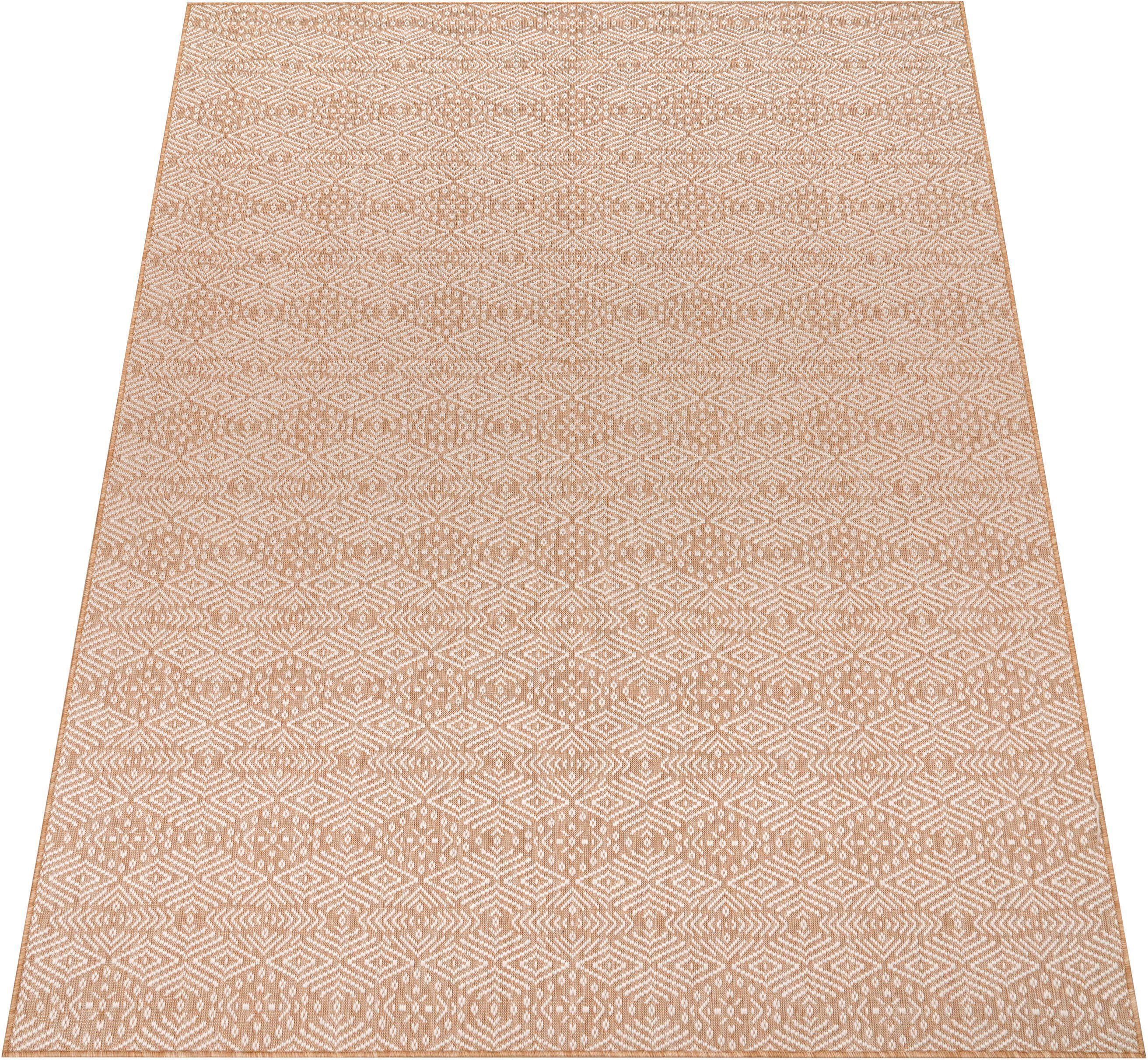 Teppich Illusion 329, Paco Home, rechteckig, Höhe: 4 mm, Flachgewebe,  modernes Rauten Design, In- und Outdoor geeignet, Strapazierfähig und  pflegeleicht