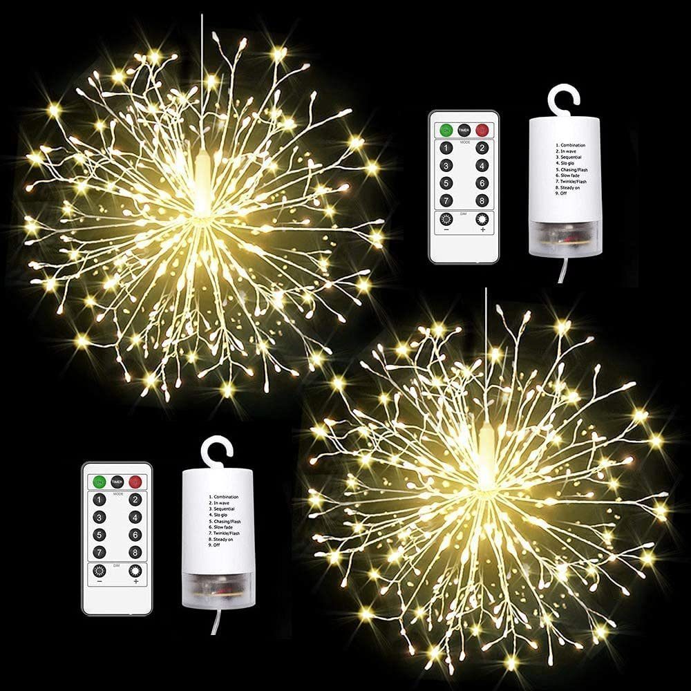 Rosnek LED-Lichterkette Feuerwerk, 198LEDs, Timer, Für Hochzeit Weihnachtsd günstig online kaufen