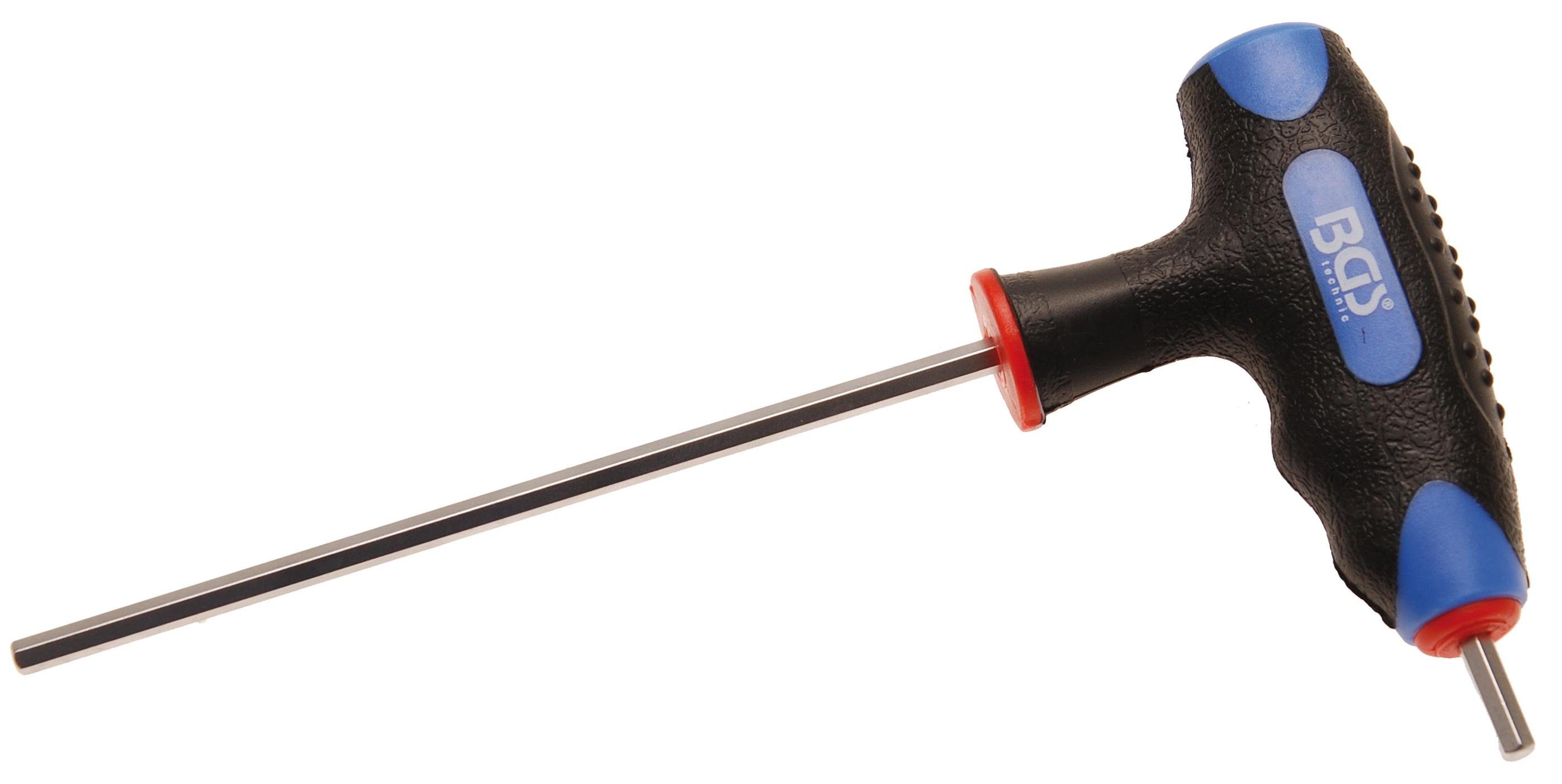 BGS technic Bit-Schraubendreher Schraubendreher mit T-Griff und seitlicher Klinge, Innensechskant 4 mm