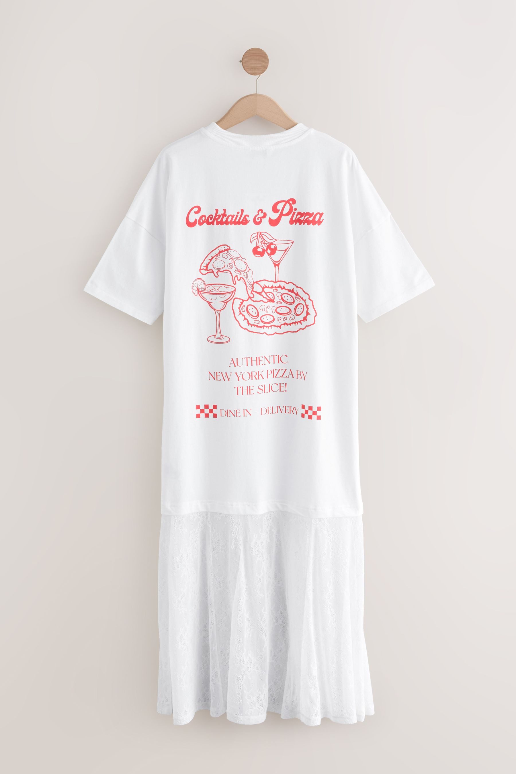 Next Spitzenkleid T-Shirt-Kleid mit Grafik und günstig online kaufen