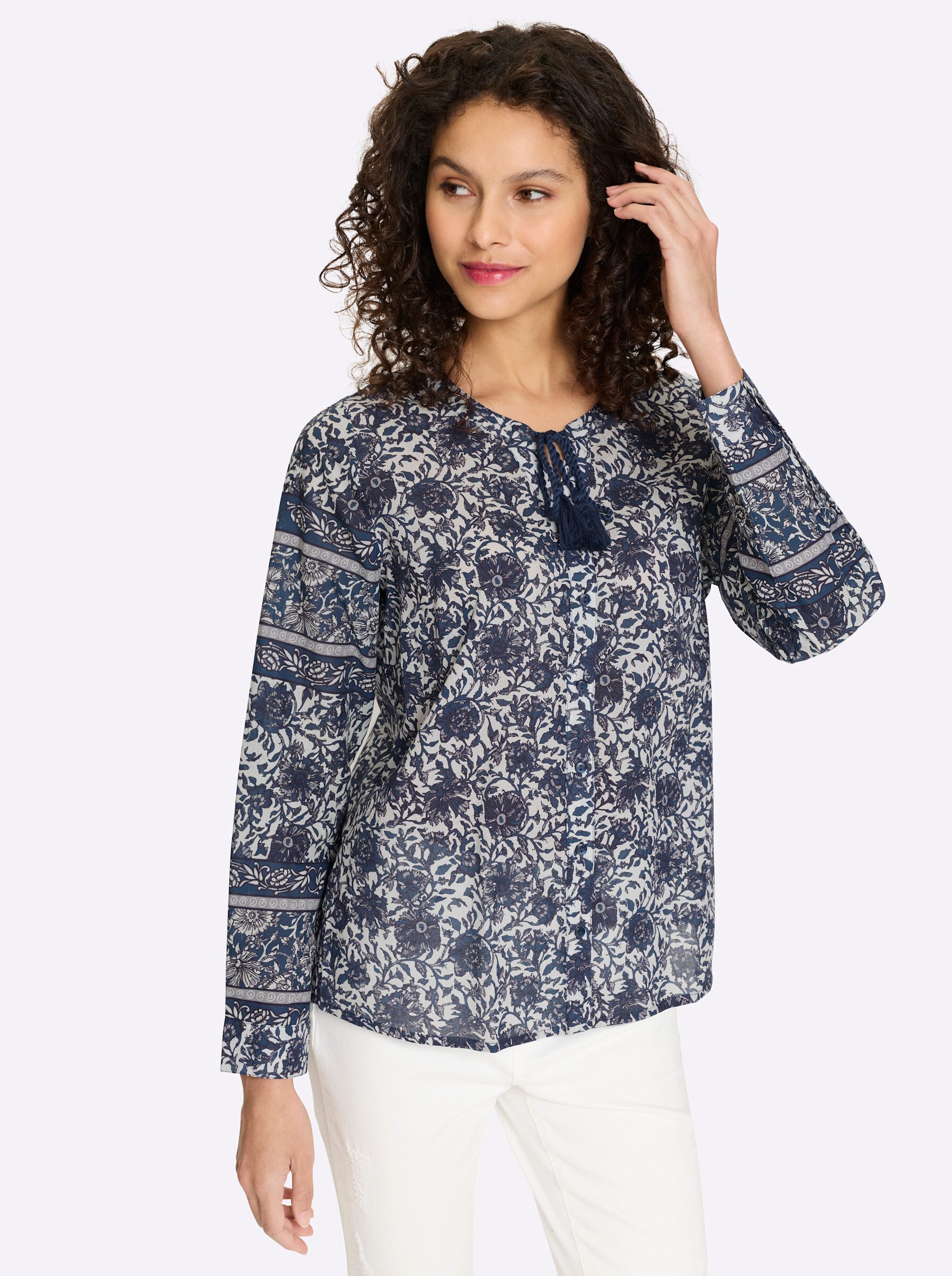 heine Klassische Bluse Druckbluse Langarm günstig online kaufen