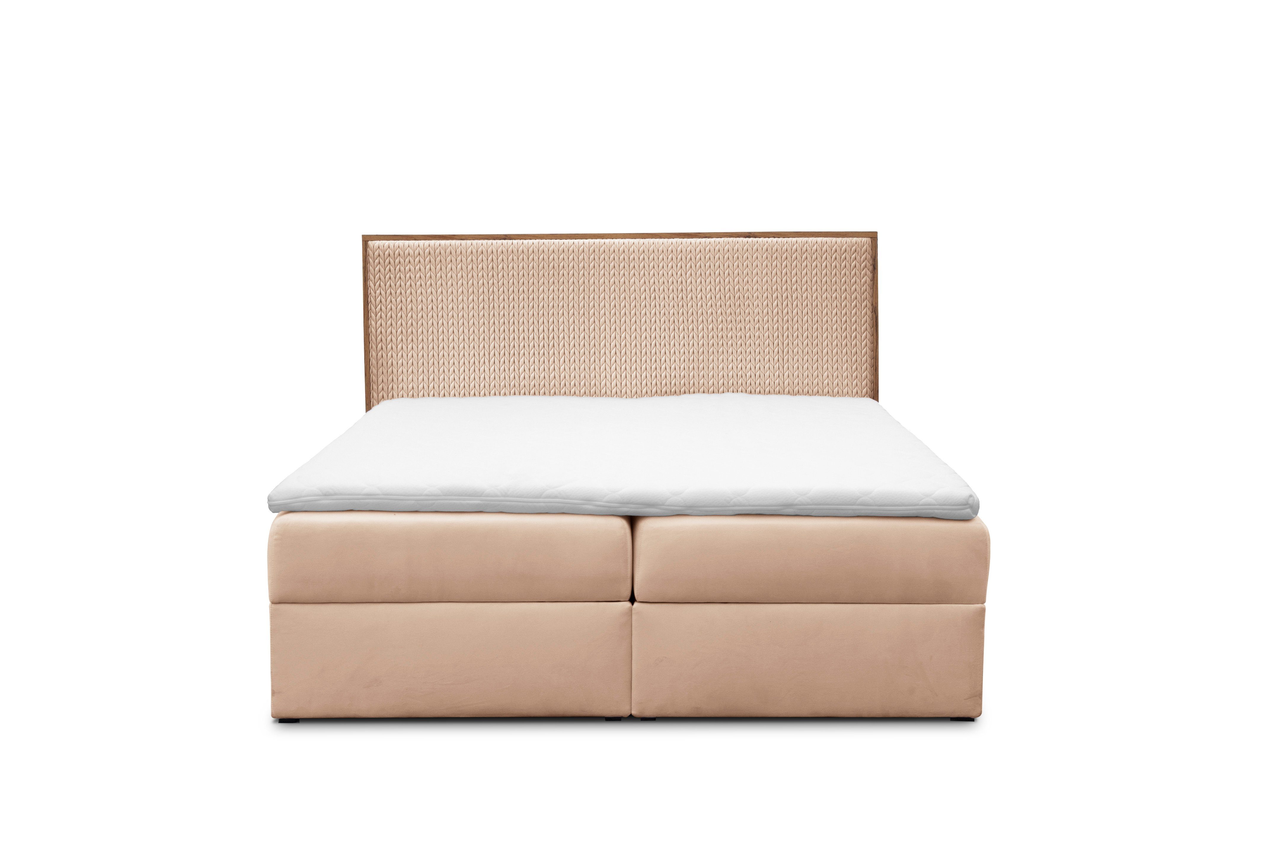 AN FURNITURE STORE Boxspringbett FRANCESCO mit Bettkasten, Topper und Matratze, Kompletbett, Bonellfederkernmatratze