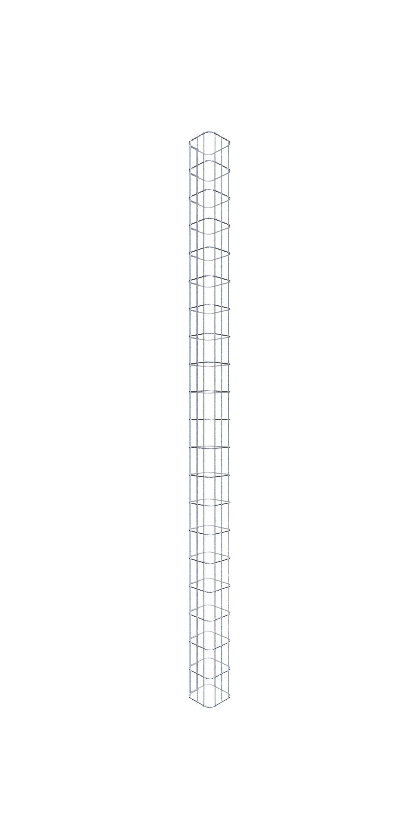 Gabiona Steinsäule Gabionensäule eckig 17 cm x 17 cm, 200 cm Höhe, MW 5 cm x 10 cm, (Gabionensäule eckig 17 cm x 17 cm, 200 cm Höhe, MW 5 cm x 10 cm)