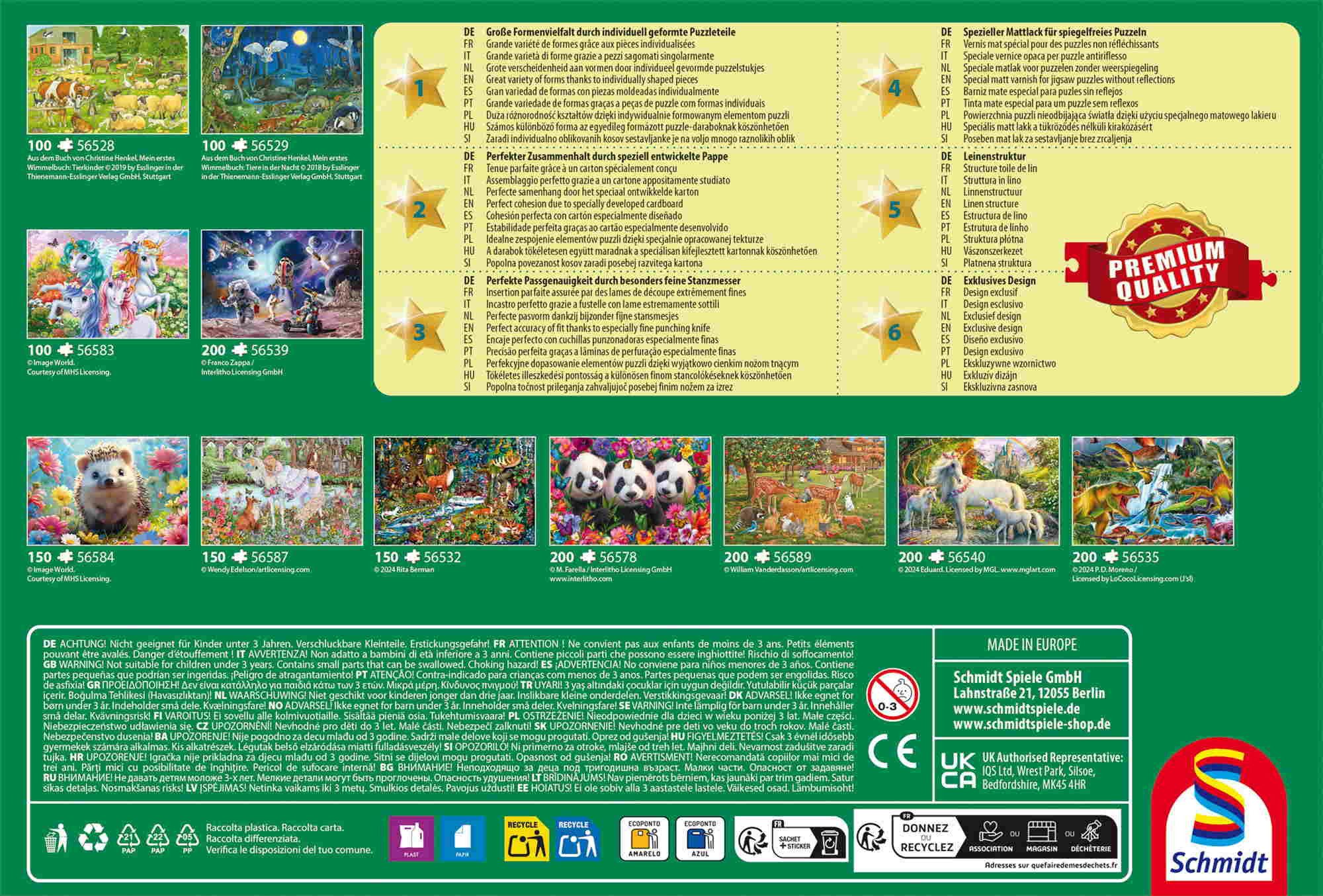 Schmidt Spiele Puzzle 100 Teile Kinder Puzzle Tierkinder auf dem Bauernhof 56528, Puzzleteile