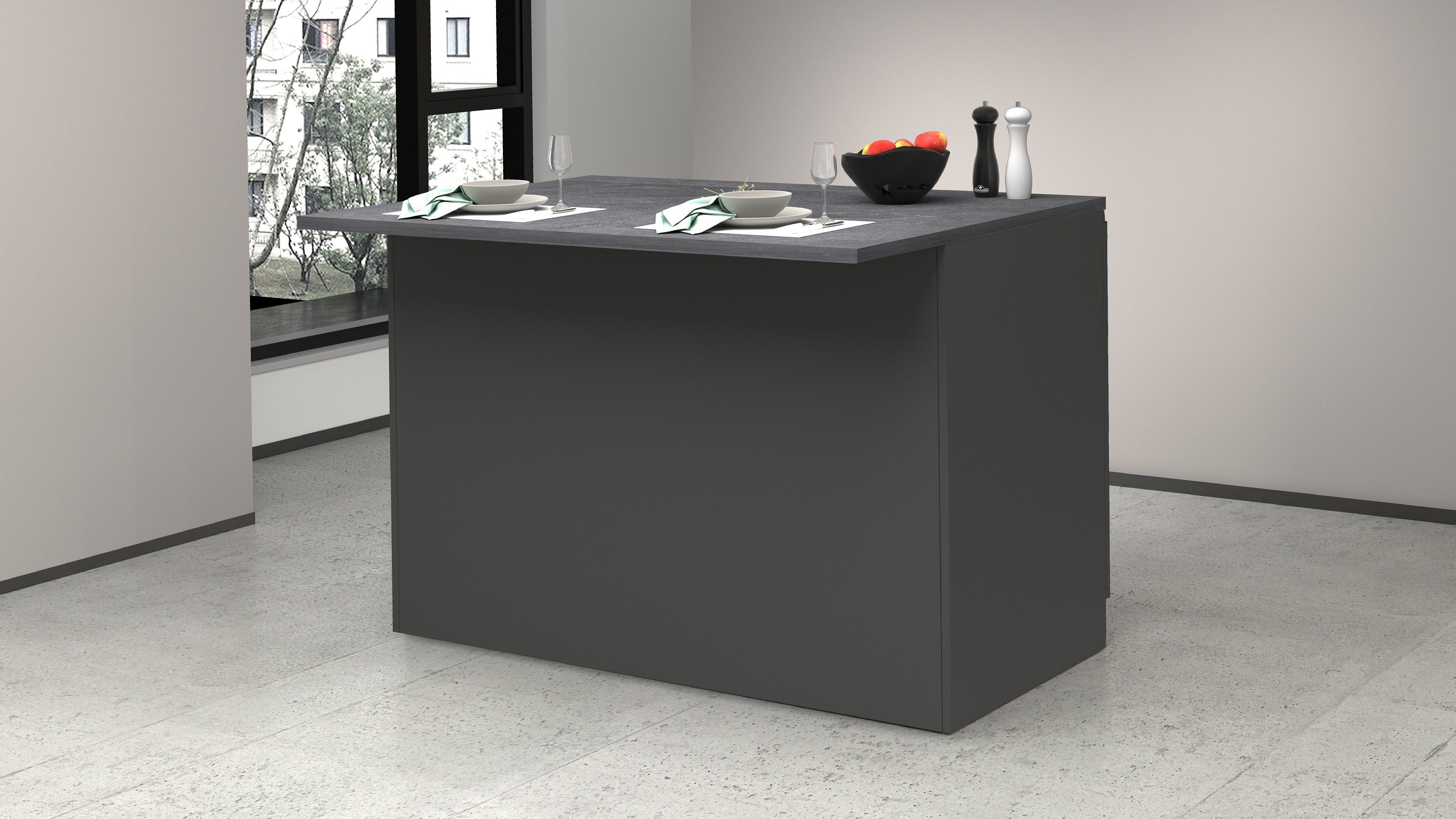 Kochstation Kücheninsel "KS-Sole", Breite 125 cm, ohne E-Geräte günstig online kaufen