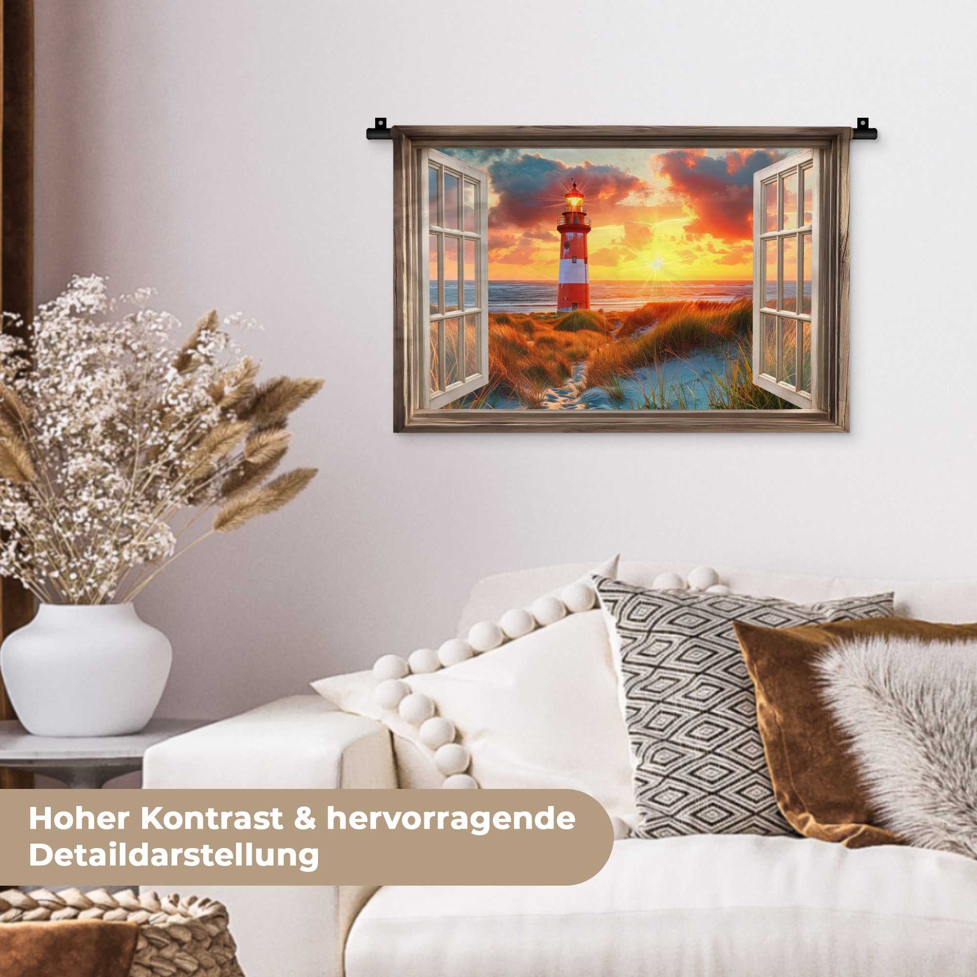 MuchoWow Wandteppich Aussicht - Fenster - günstig online kaufen