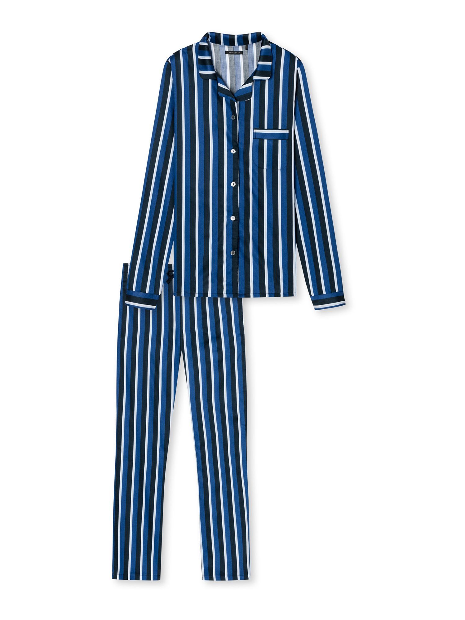 Schiesser Pyjama selected premium inspiration Blau