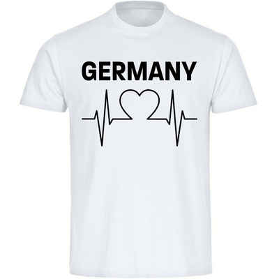 multifanshop T-Shirt Herren Germany - Herzschlag - Männer
