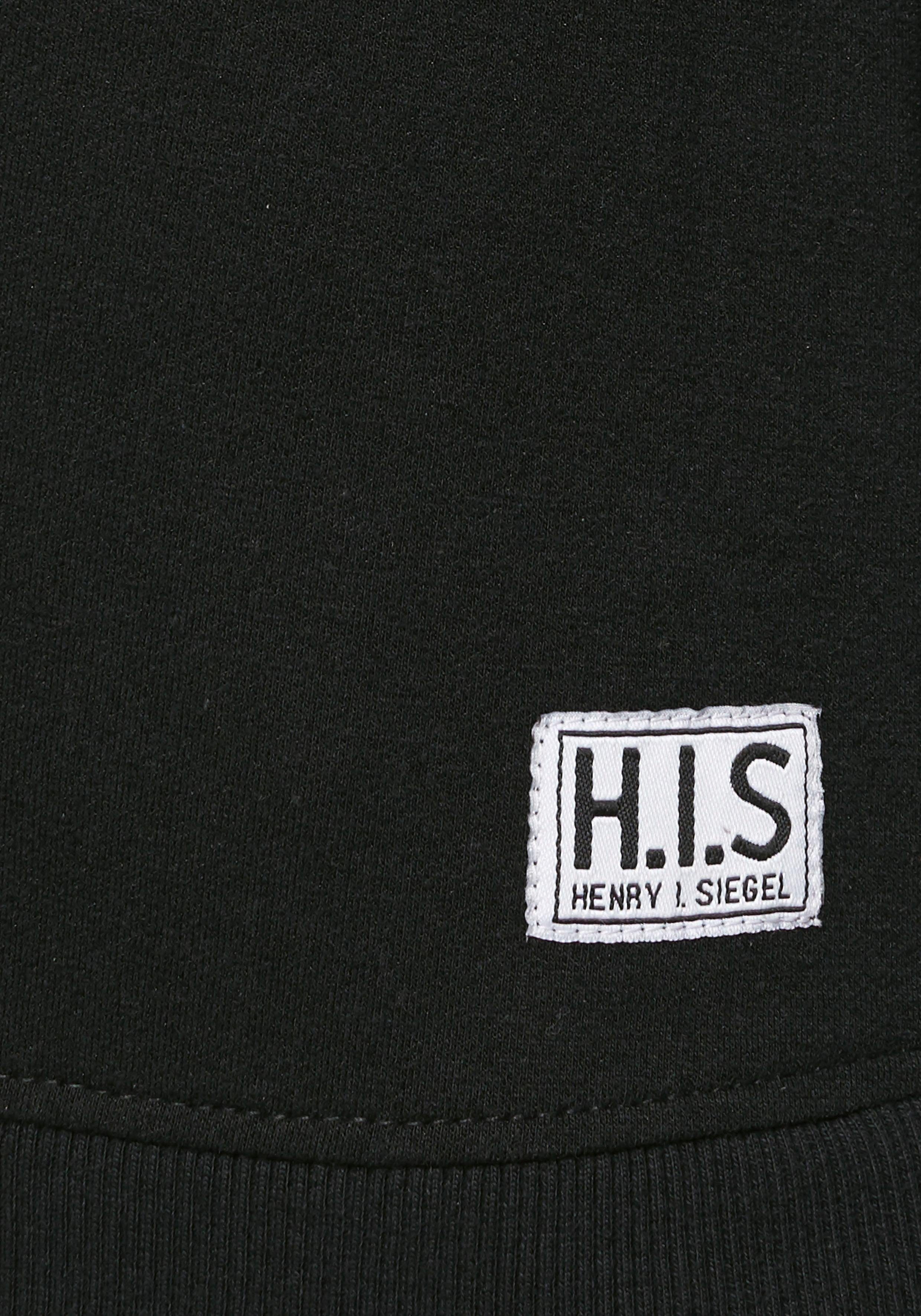 mit schwarz H.I.S Tape, Sweater Loungeanzug kontrastfarbigem